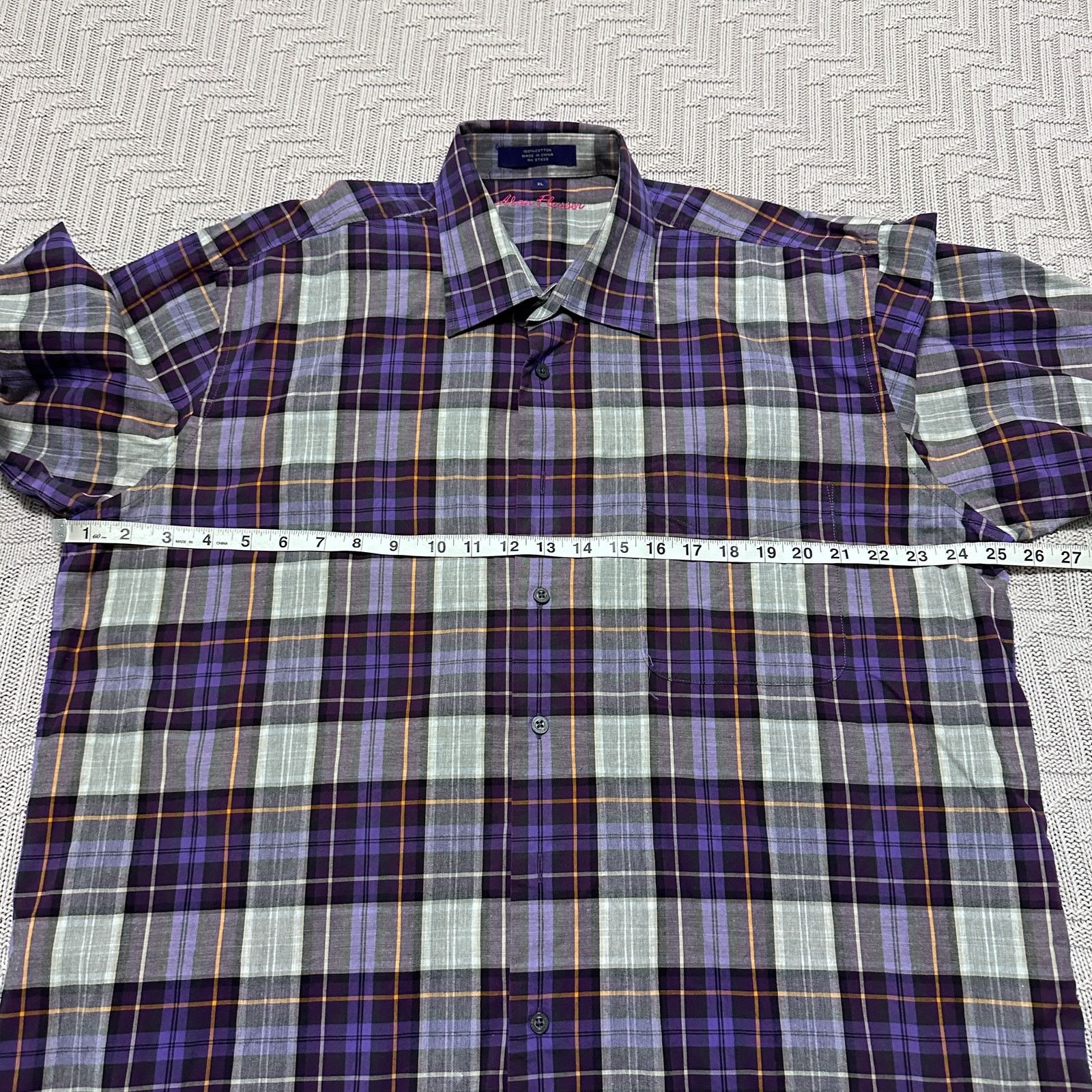 Alan Flusser Alan Flusser purple plaid button down Size US XL / EU 56 / 4 - 6 Thumbnail