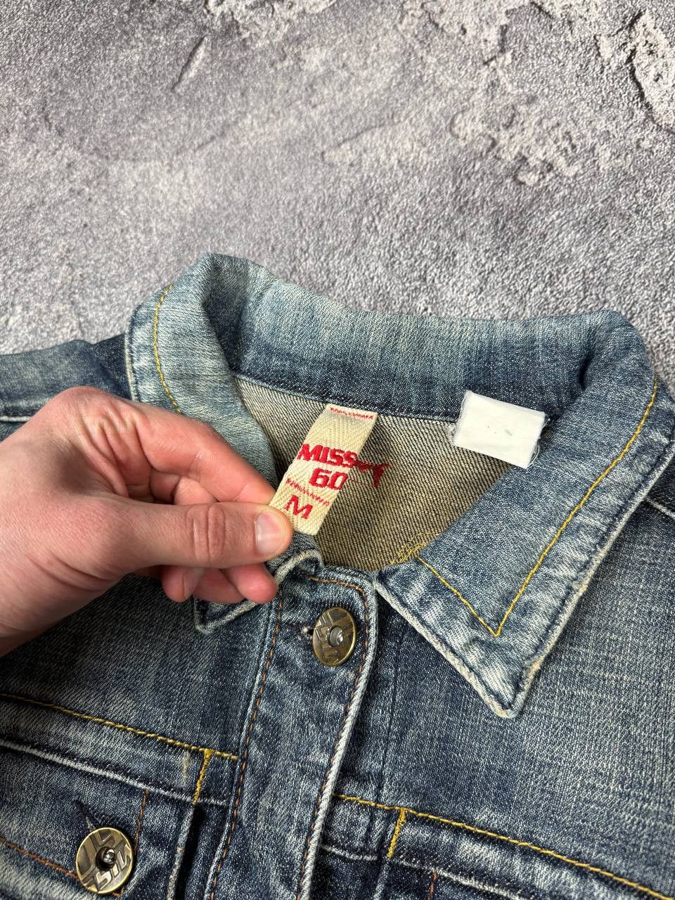 Miss Sixty Y2K Miss Sixty Faded Denim Jacket 2000s Glam Size M / US 6-8 / IT 42-44 - 4 Thumbnail