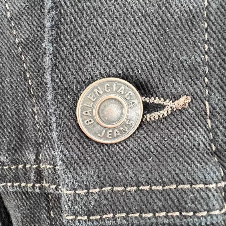Balenciaga Balenciaga Denim Jacket - Black Size US S / EU 44-46 / 1 - 4 Thumbnail