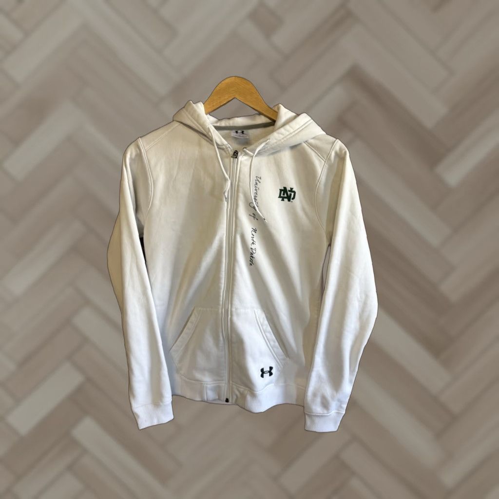 Under Armour Under Armour Womens White Full Zip Hoodie North Dakota State Size M Size M / US 6-8 / IT 42-44 - 1 Thumbnail