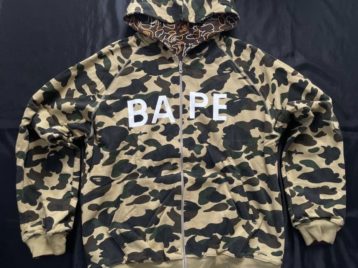 Bape RARE OG 2005 A BATHING APE REVERSIBLE YELLOW CAMO NEON CAMO Size US L / EU 52-54 / 3 - 1 Thumbnail