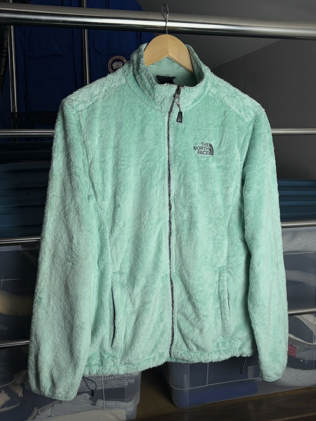 The North Face The North Face Mint Zip Up Fleece Sweatshirt Size L / US 10 / IT 46 - 2 Thumbnail