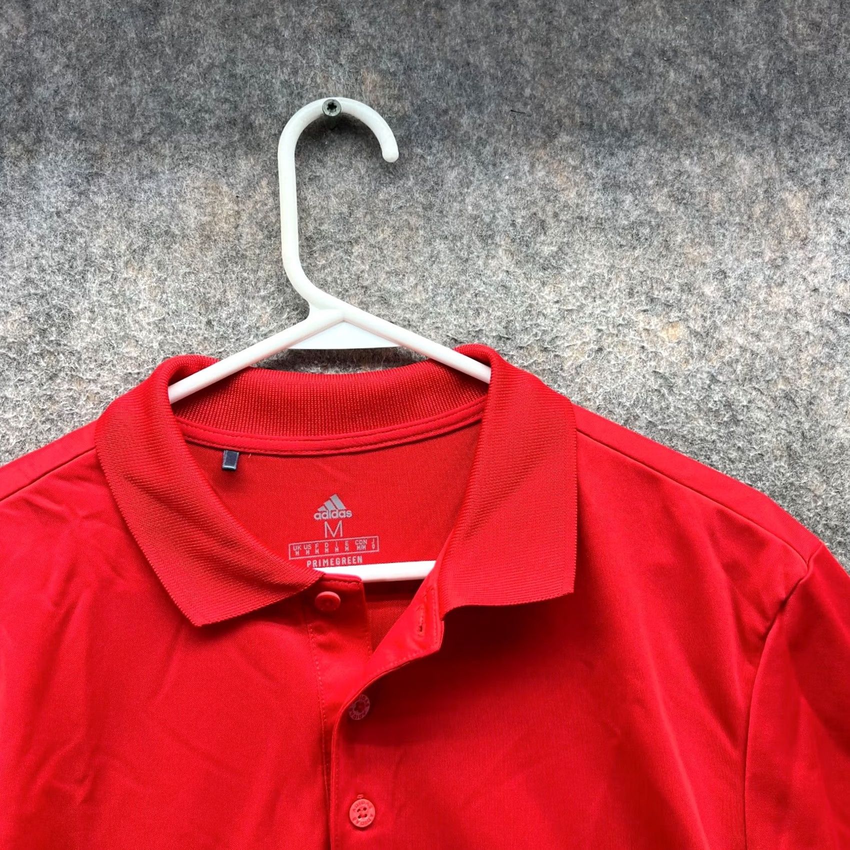 Adidas Adidas Polo Shirt Mens Medium Red Primegreen Preppy Trefoil Golf Knit Shirt Size US M / EU 48-50 / 2 - 6 Thumbnail
