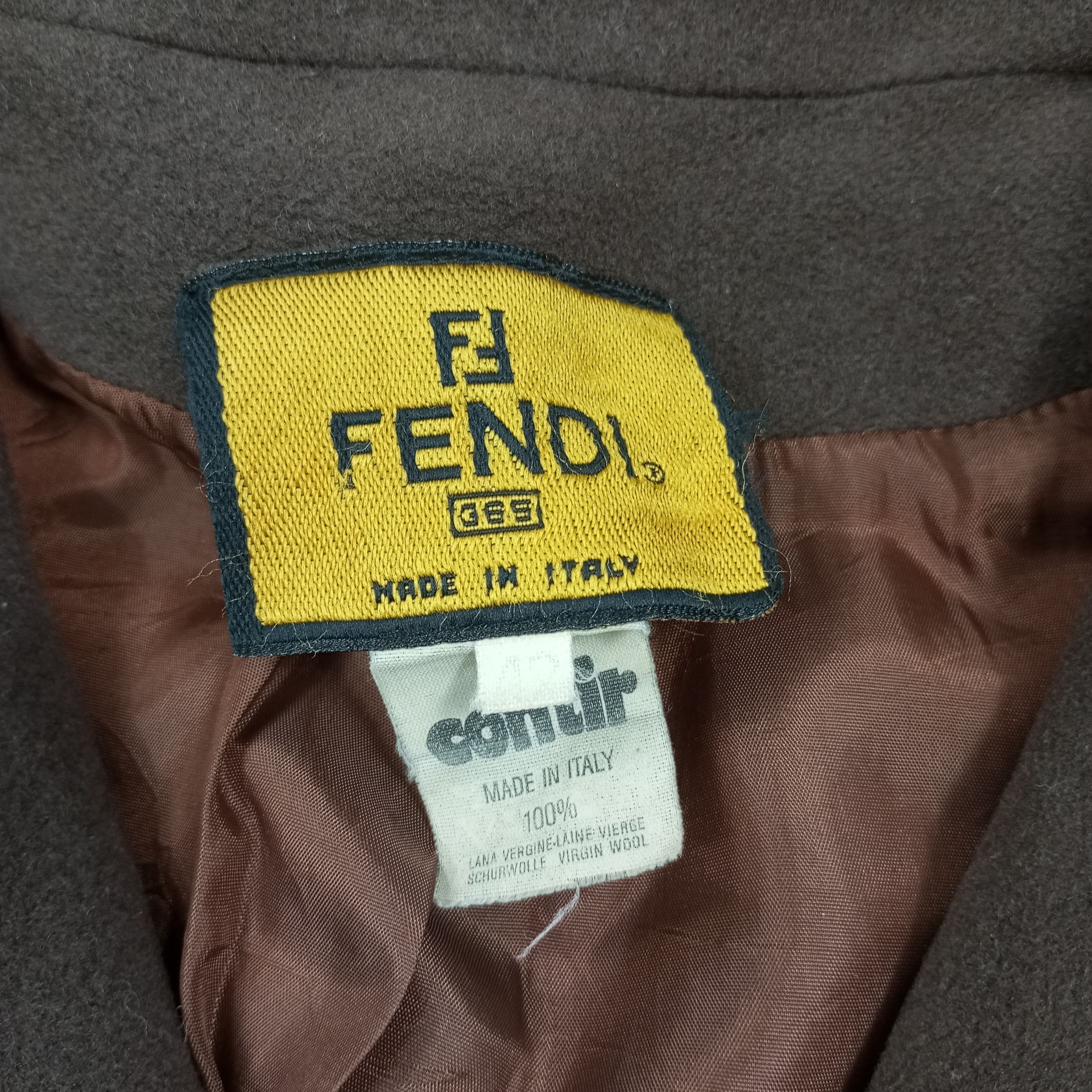 Fendi × Vintage Fendi Luxury Fashion Brand Long Jacket Winter style Size L / US 10 / IT 46 - 4 Thumbnail