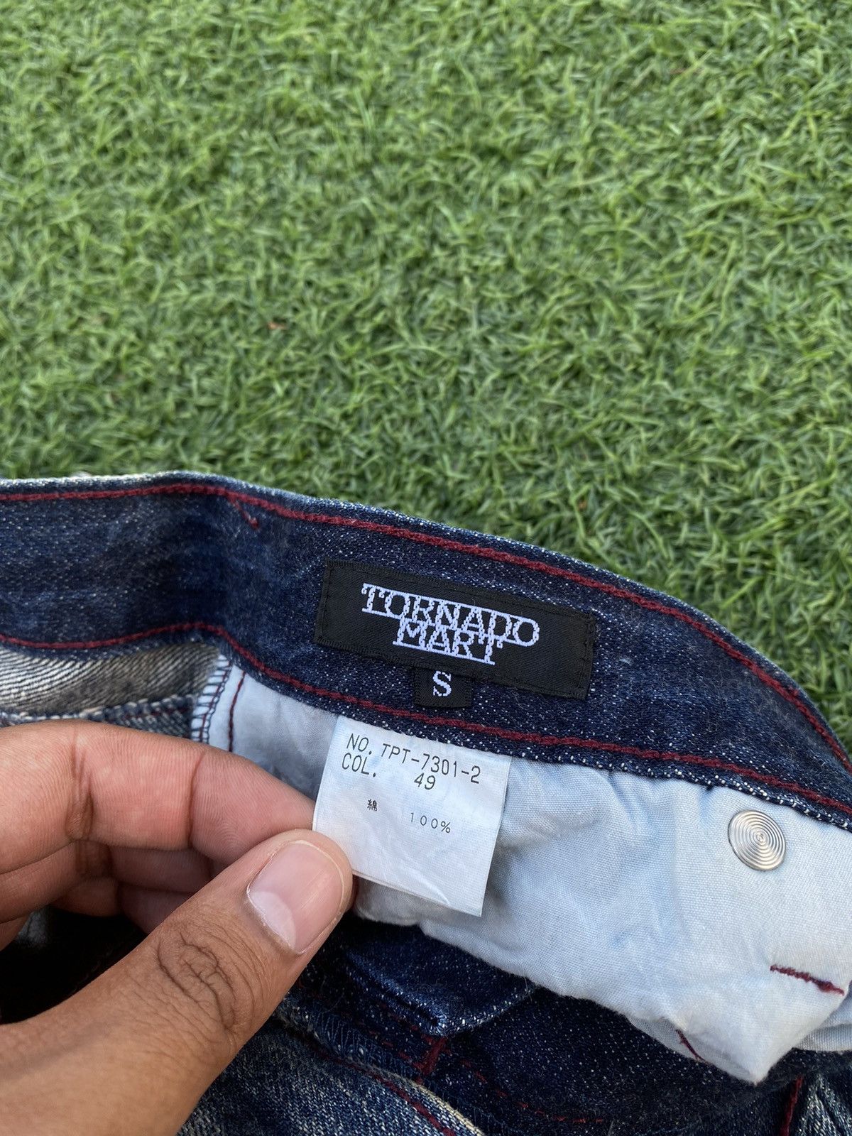 Tornado Mart TORNADO MART LACE UP DENIM SHORT PANTS 🌪️ Size US 29 - 9 Thumbnail