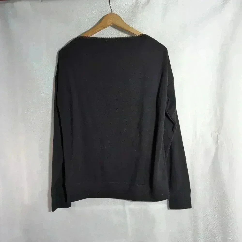 Designer Halogen Shoulder Zipper Sweatshirt sz M zippers are adjusta Size M / US 6-8 / IT 42-44 - 4 Thumbnail