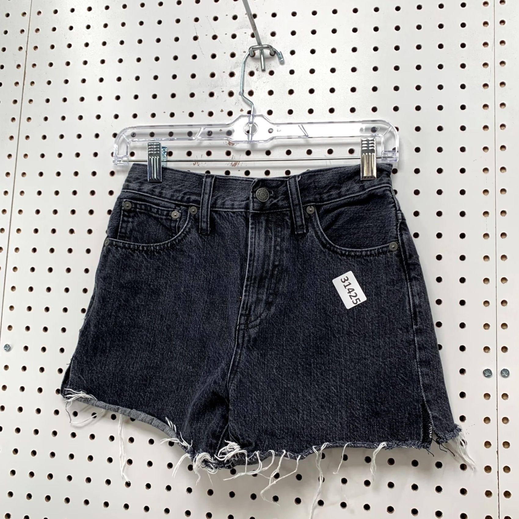 Madewell Madewell Black Denim Cut Off Perfect Jeans Shorts WOmens Size 23 Fits 24x3 Size 40" / US 18 - 3 Thumbnail
