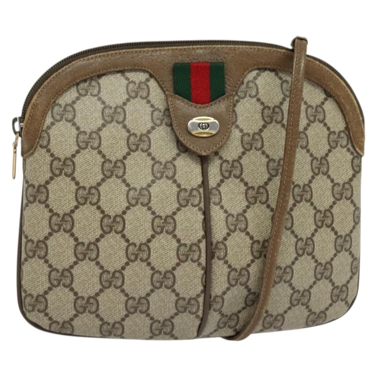 Gucci GUCCI GG Supreme Web Sherry Line Shoulder Bag Pvc Beige 98 Size ONE SIZE - 1 Thumbnail