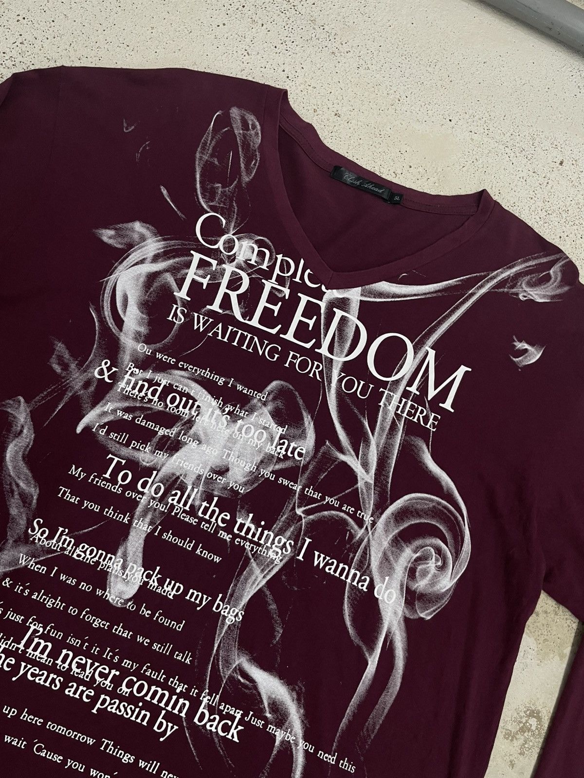 Japanese Brand Clash Ahead Smoke Word Complete Freedom Y2K Hysteric Style Size US XXL / EU 58 / 5 - 8 Thumbnail