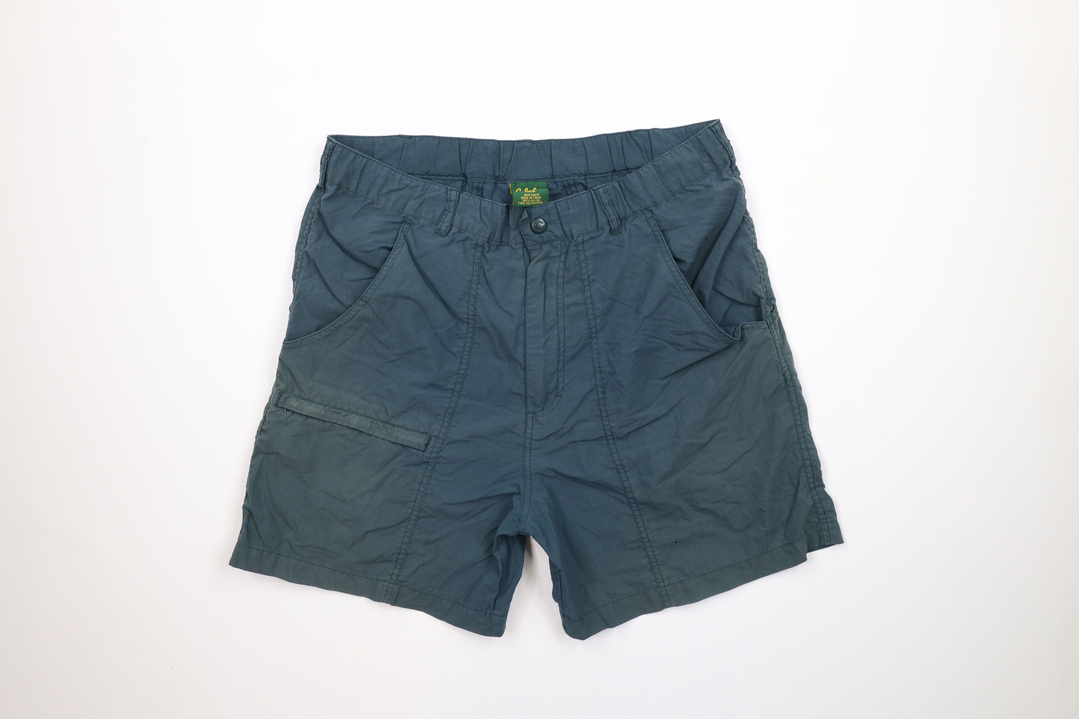 Cabelas × Vintage Vintage 90s Cabelas Blank Above Knee Shorts Green Polyester Size US 32 / EU 48 - 1 Thumbnail