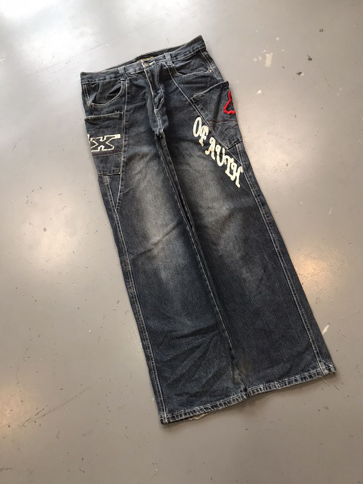 JNCO × Southpole × Vintage Vintage Y2K fox racing printed SpellOut denim pant Size US 32 / EU 48 - 4 Thumbnail