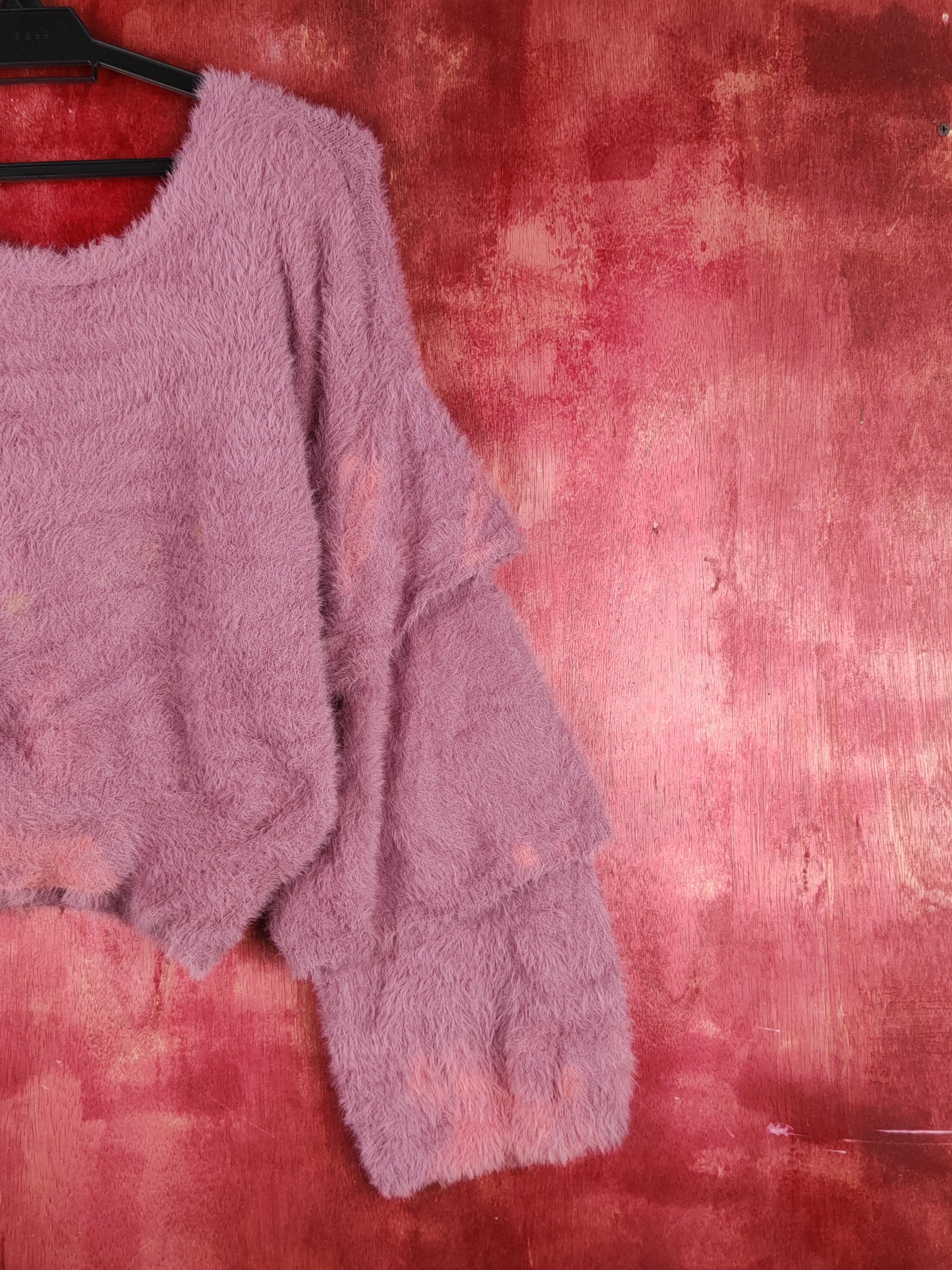 Japanese Brand Who's Who Chico Purple Faded Fur Mohair Knitwear #S1962 Size M / US 6-8 / IT 42-44 - 9 Thumbnail