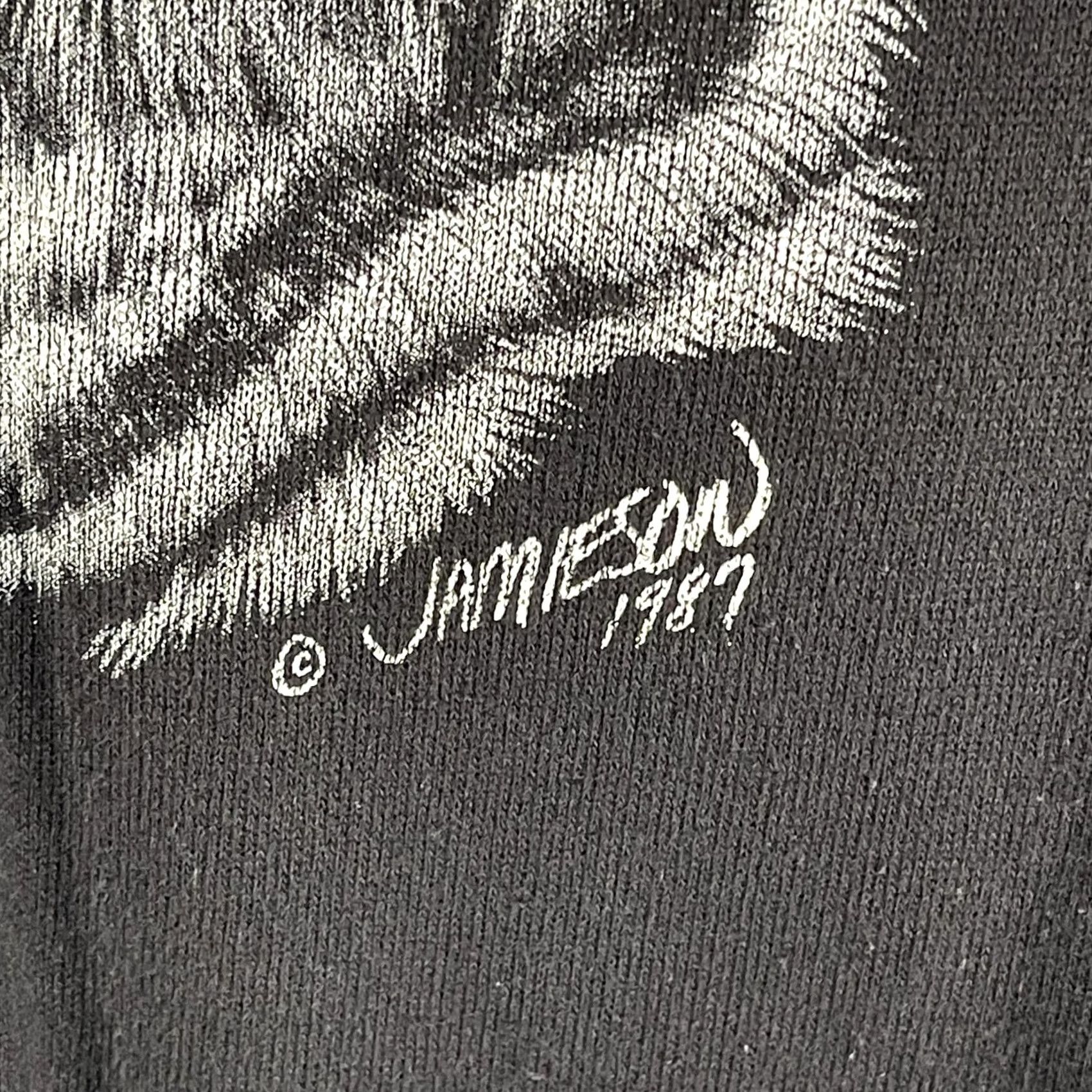 Hanes VINTAGE Hanes Sweatshirt Mens Medium Black Tiger Graphic Crewneck USA 80s Size US M / EU 48-50 / 2 - 4 Thumbnail
