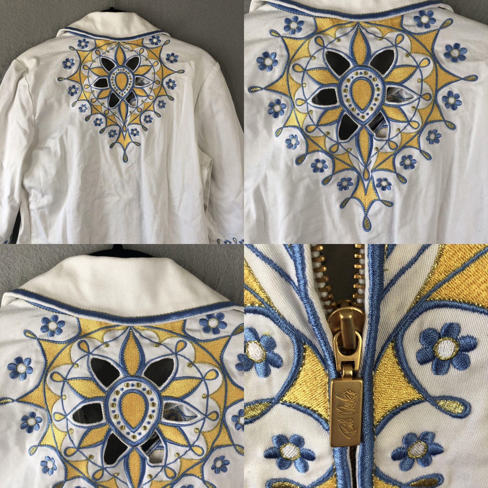 Bob Mackie Bob Mackie Jacket Womens XS Floral Embroidered Zip Wearable Art Size XS / US 0-2 / IT 36-38 - 8 Thumbnail