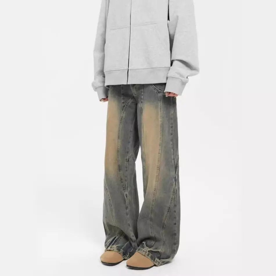 Japanese Brand × Jean Retro loose mud dyed wide leg jeans Size US 32 / EU 48 - 3 Thumbnail