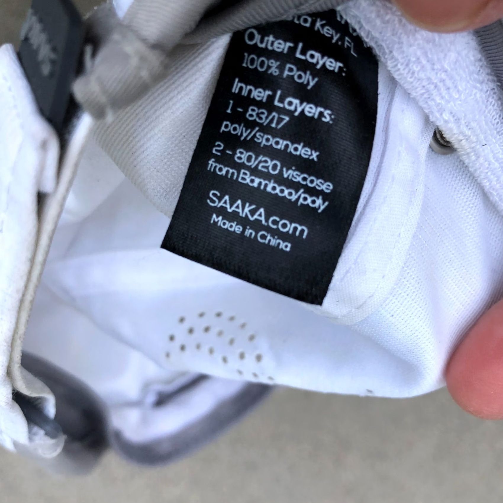 Vintage SAAKA Running Moisture Wicking Hat Men's White One Size Cap Adjustable Size ONE SIZE - 7 Thumbnail