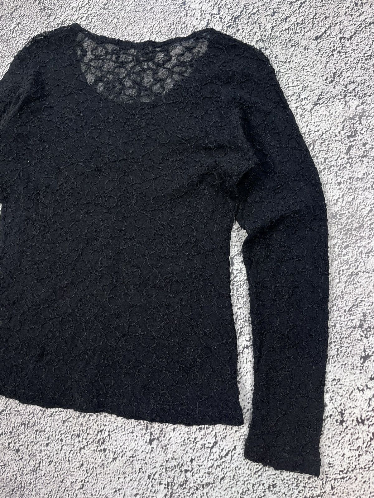 Vintage Cop Copine Style Vintage Y2k Mesh Embroidered Top Size S / US 4 / IT 40 - 8 Thumbnail