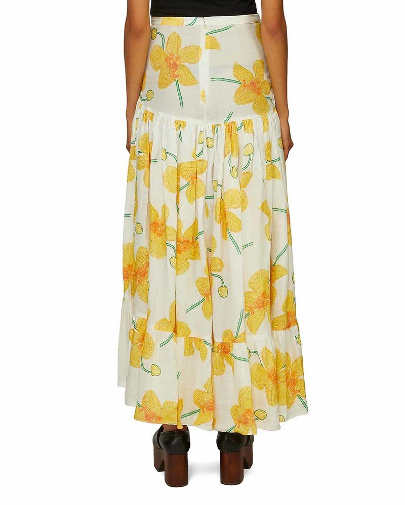 Marni o1y1125 Maxi Skirt in Multicolor Size 26" / US 2 / IT 38 - 2 Thumbnail