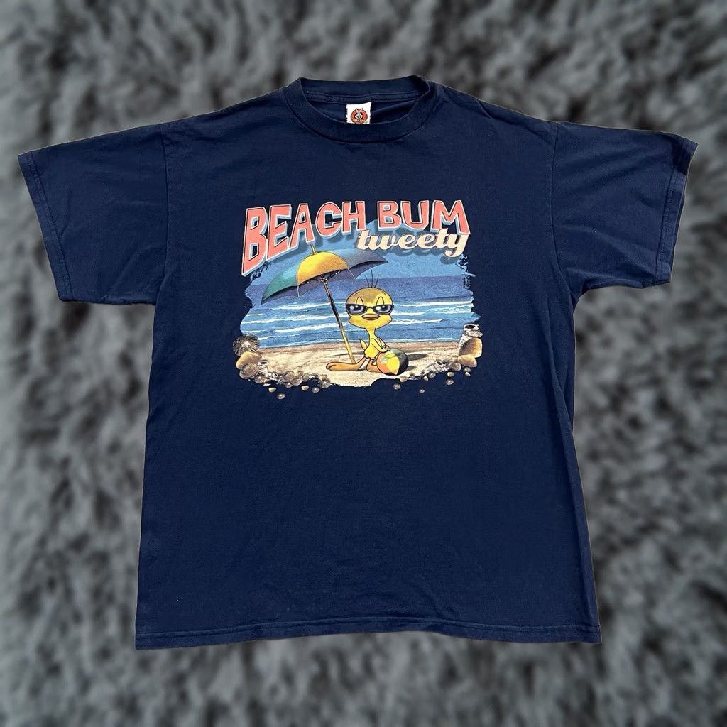 Vintage VINTAGE Looney Tunes Shirt Mens XL Tweety Bird 90s Short Sleeve Graphic Cartoon Blue Size US XL / EU 56 / 4 - 1 Thumbnail