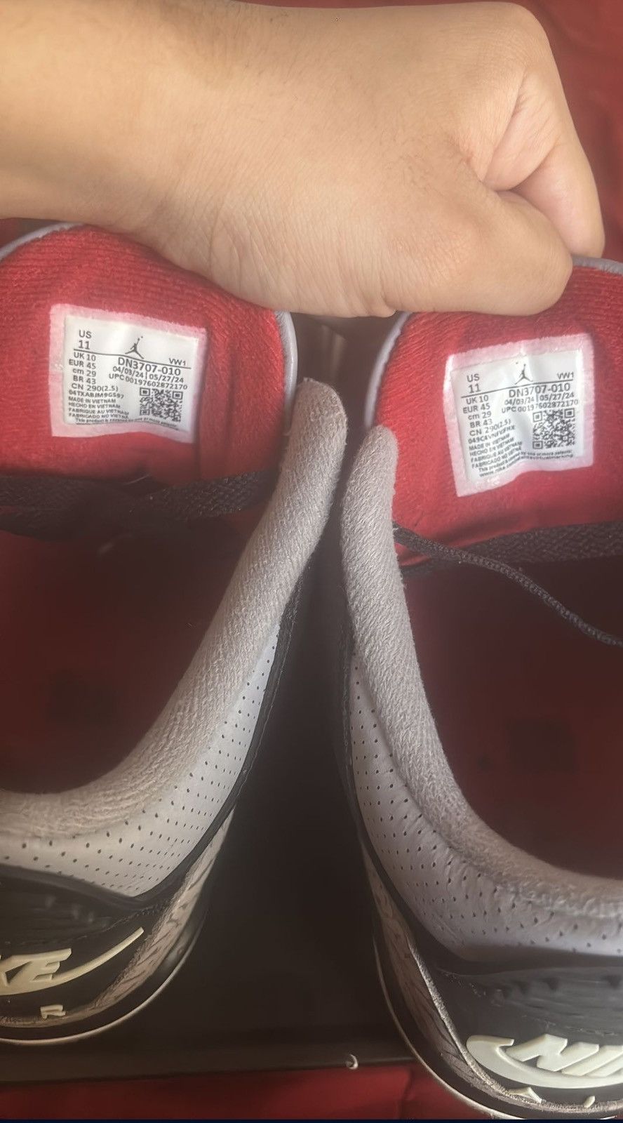 Jordan Brand Jordan 3 Black Cement 2024 Size US 11 / EU 44 - 6 Thumbnail