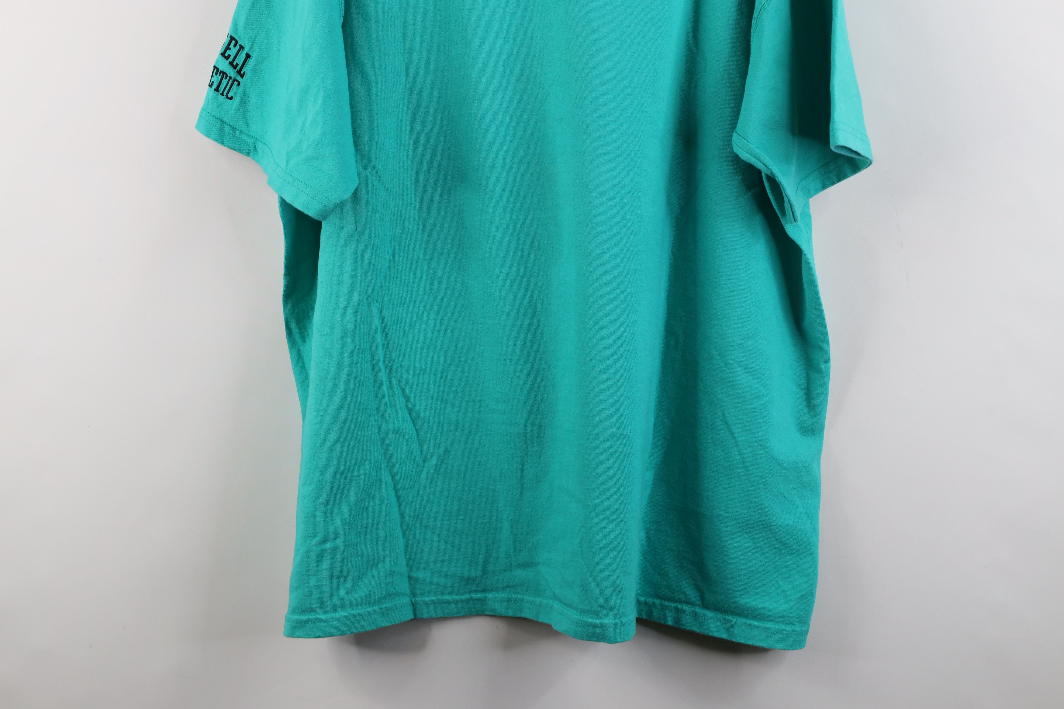 Russell Athletic × Vintage Vintage 90s Russell Athletic Heavyweight Cotton T-Shirt Teal Size US XL / EU 56 / 4 - 13 Thumbnail