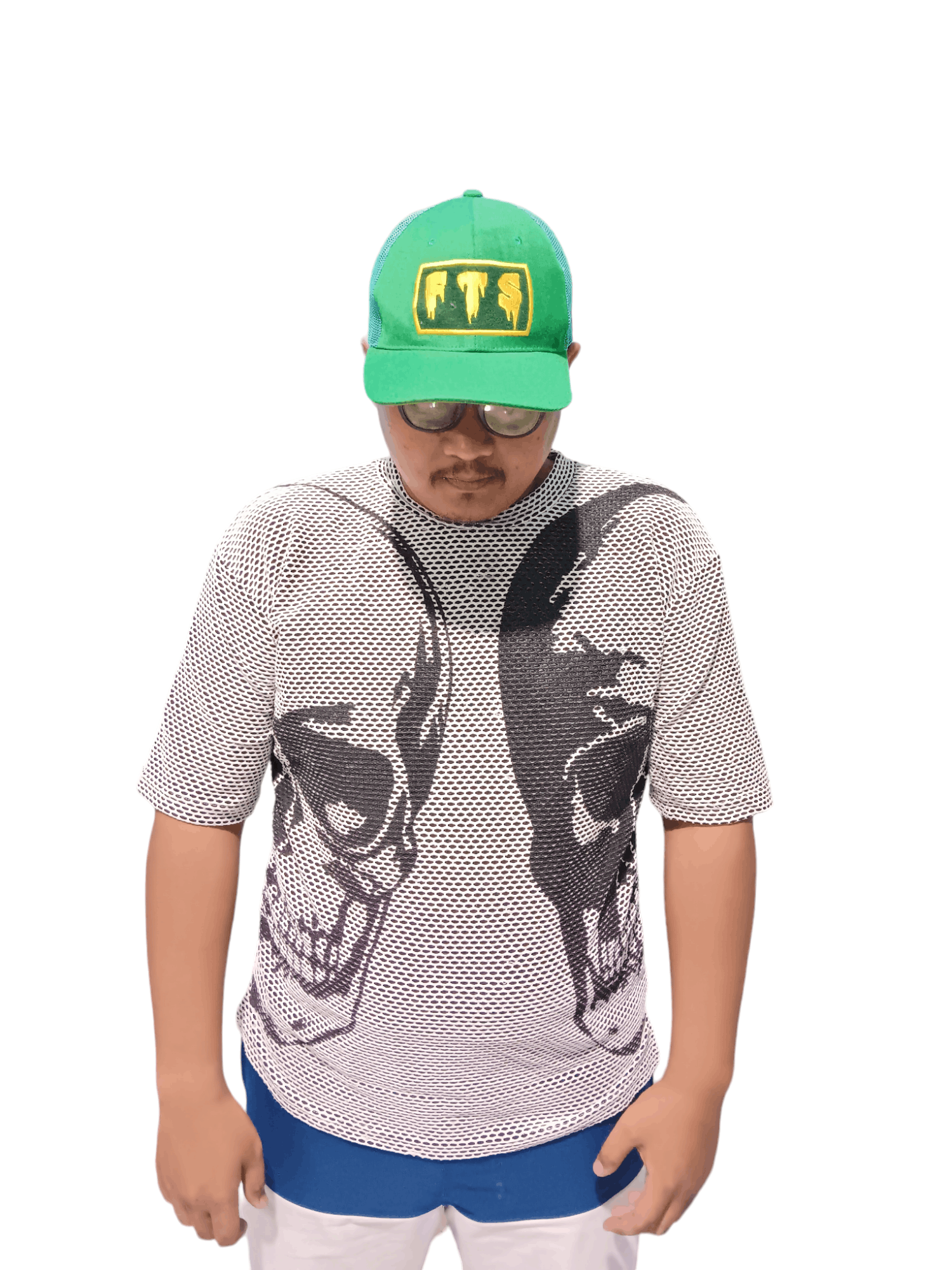 Japanese Brand Sensual pma big skull pattern mesh short sleeve Size US M / EU 48-50 / 2 - 3 Thumbnail