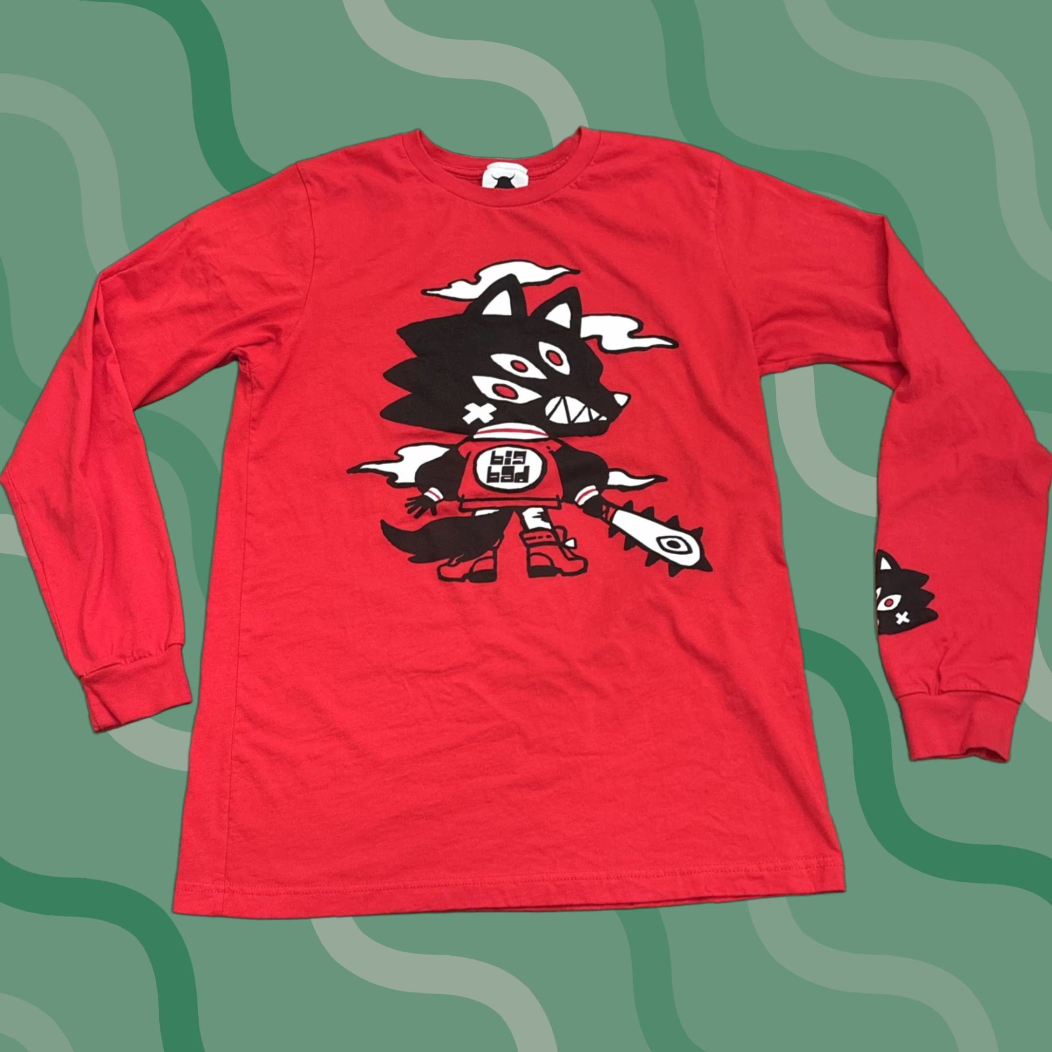 Vintage VINTAGE Kinwamonster T-Shirt Long Sleeve Red Anime Size M Mens Discontinued 90s Theme Kinwamonster Brand Shirt Size US M / EU 48-50 / 2 - 1 Thumbnail