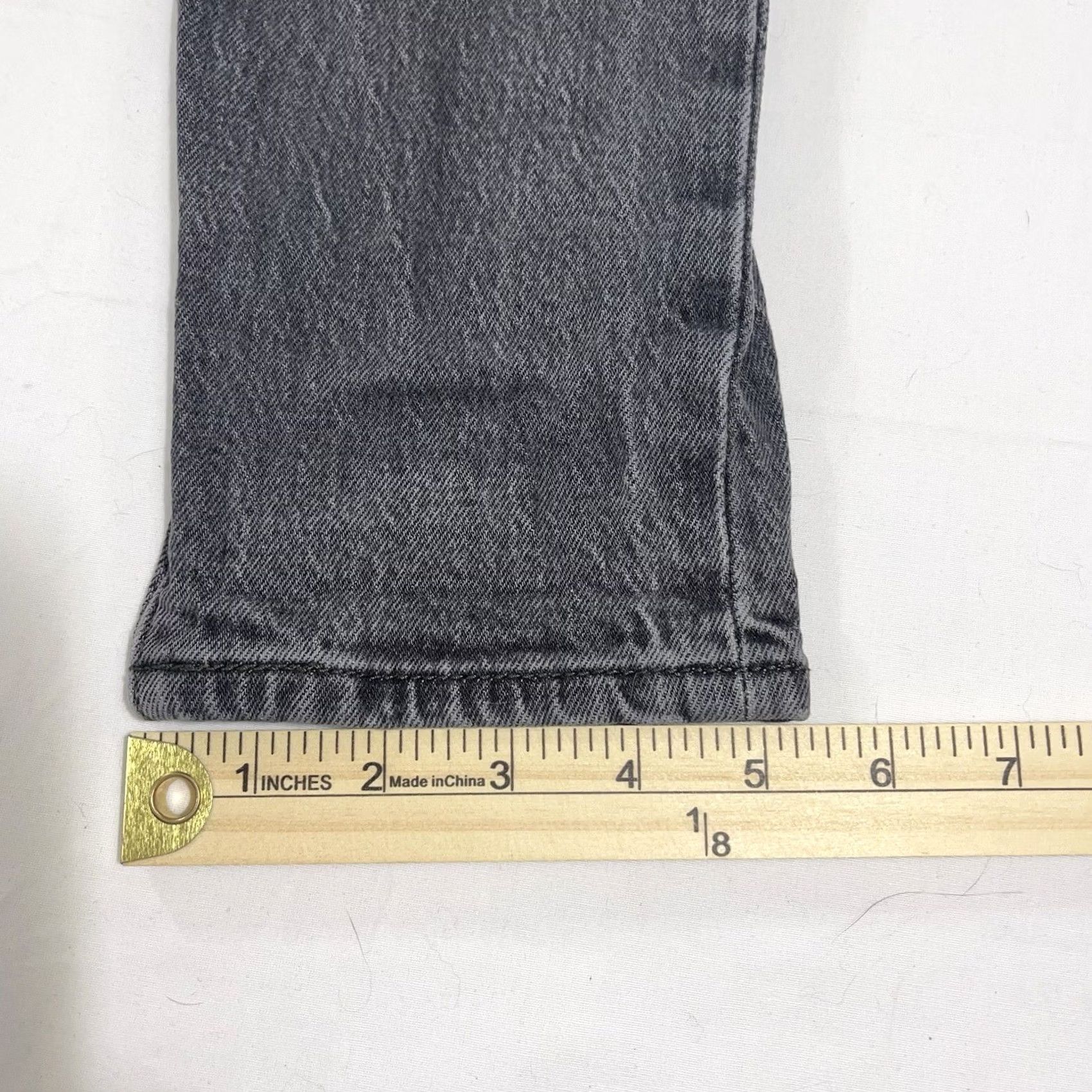 Levi's Levi's Women's Jeans Wedgie Straight Button Fly Gray Black Charcoal Denim Slim Size 24 Size 42" / US 20 - 4 Thumbnail