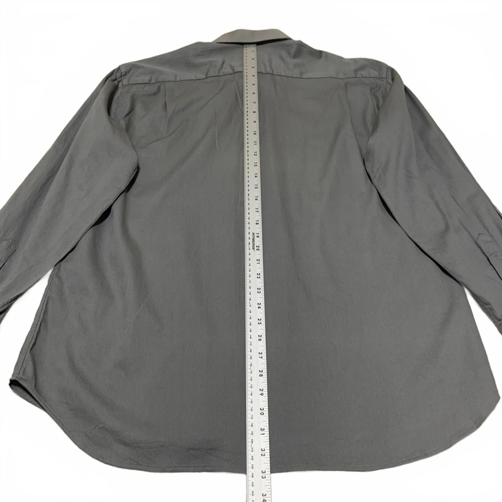 Other Marcello Toscani Men's 17.5 Gray Long Sleeve Dress Shirt Size US M / EU 48-50 / 2 - 10 Thumbnail