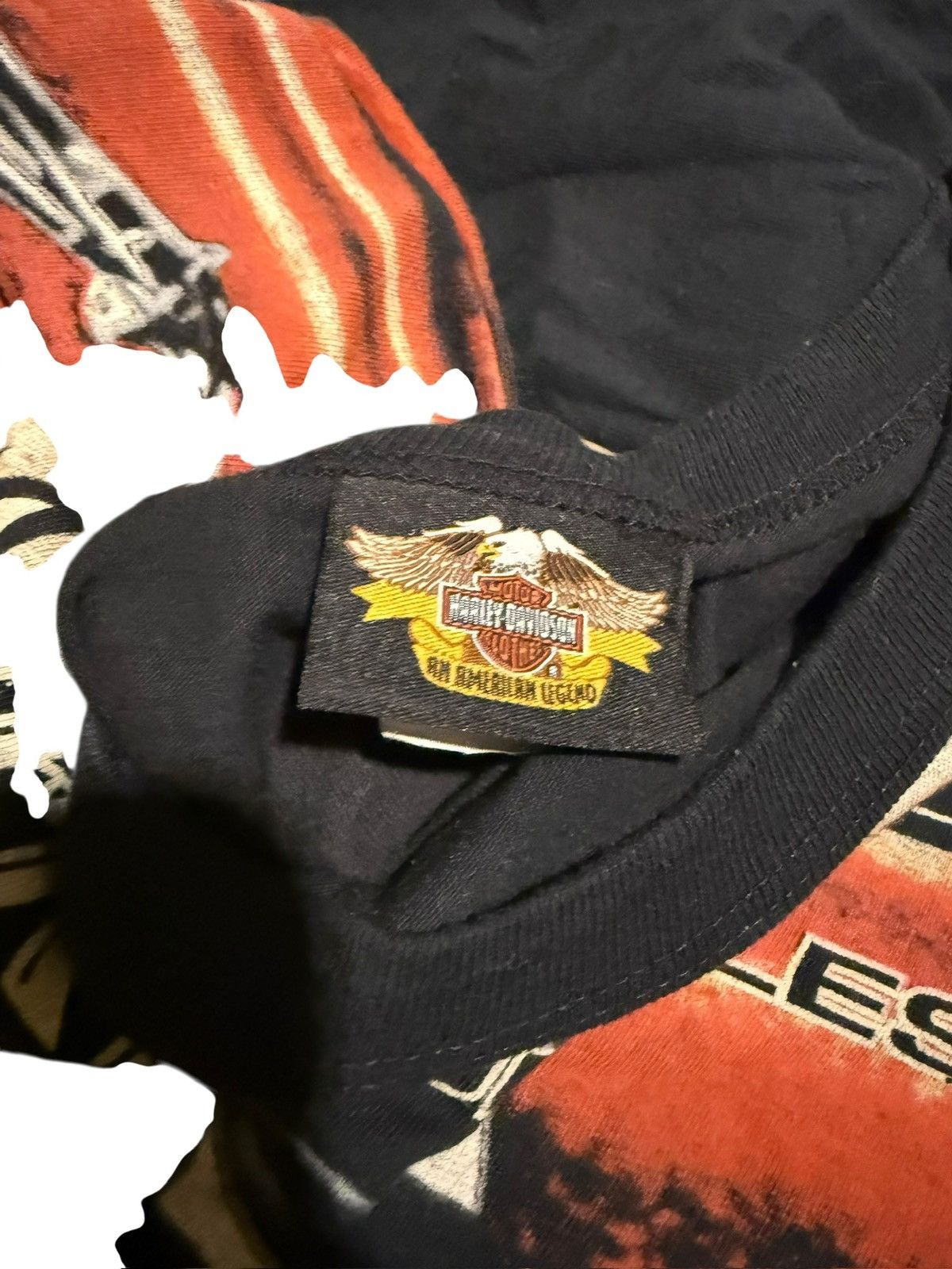 Harley Davidson Vintage 90’s Harley Davidson AOP Long-Sleeve Size US XL / EU 56 / 4 - 4 Thumbnail