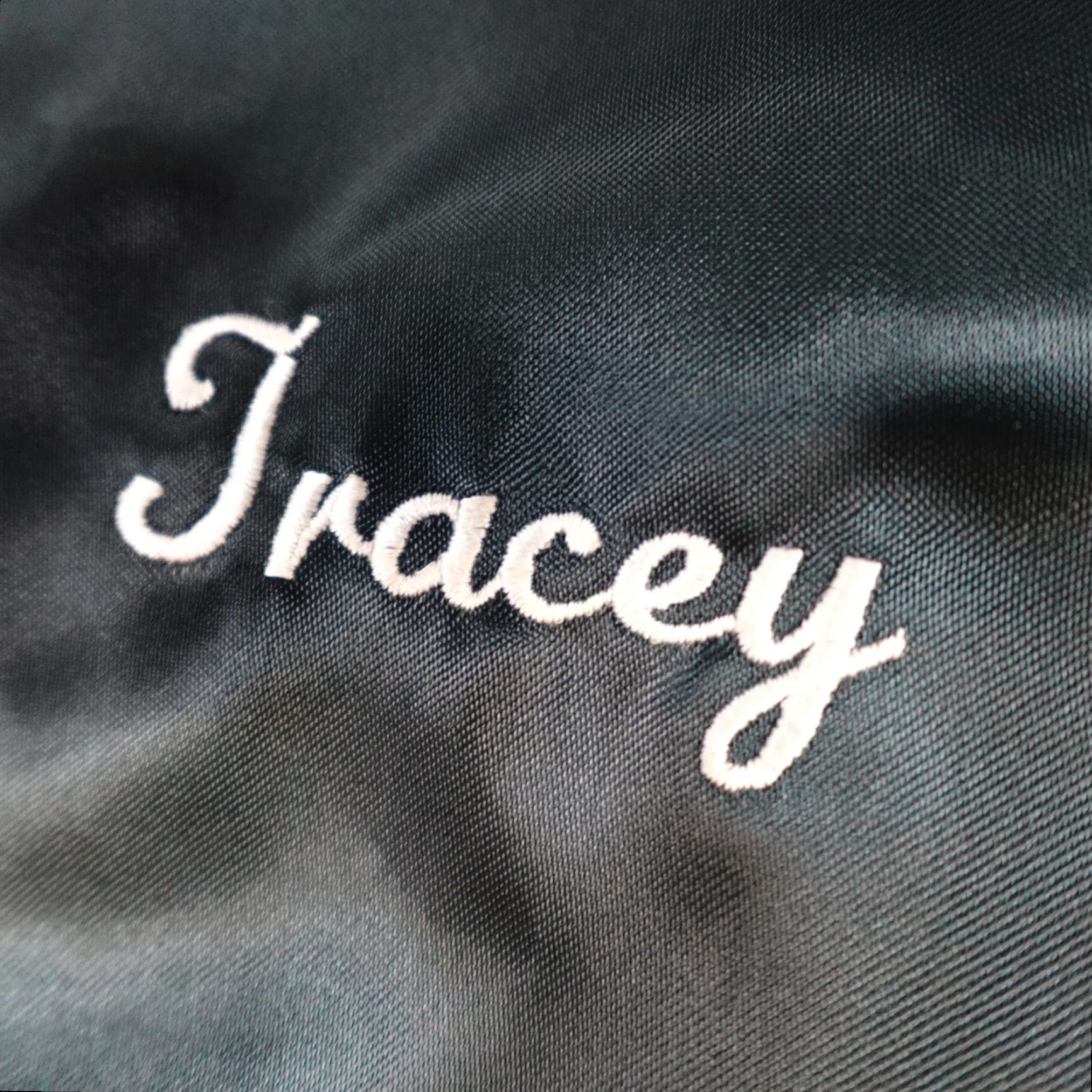 Vintage VINTAGE Delsey Paris Satin Jacket Womens XL Blue Embroidered Nylon Made in USA Size XL / US 12-14 / IT 48-50 - 6 Thumbnail