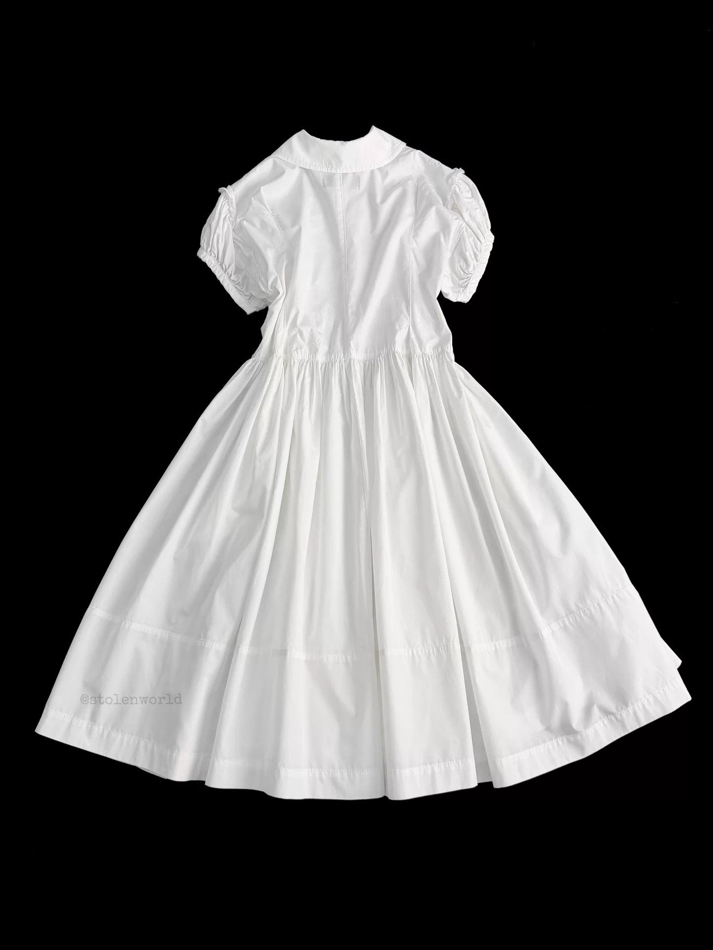Comme des Garcons Comme des Garçons White Pleated Ruffled Tricot Dress S Size S / US 4 / IT 40 - 4 Thumbnail