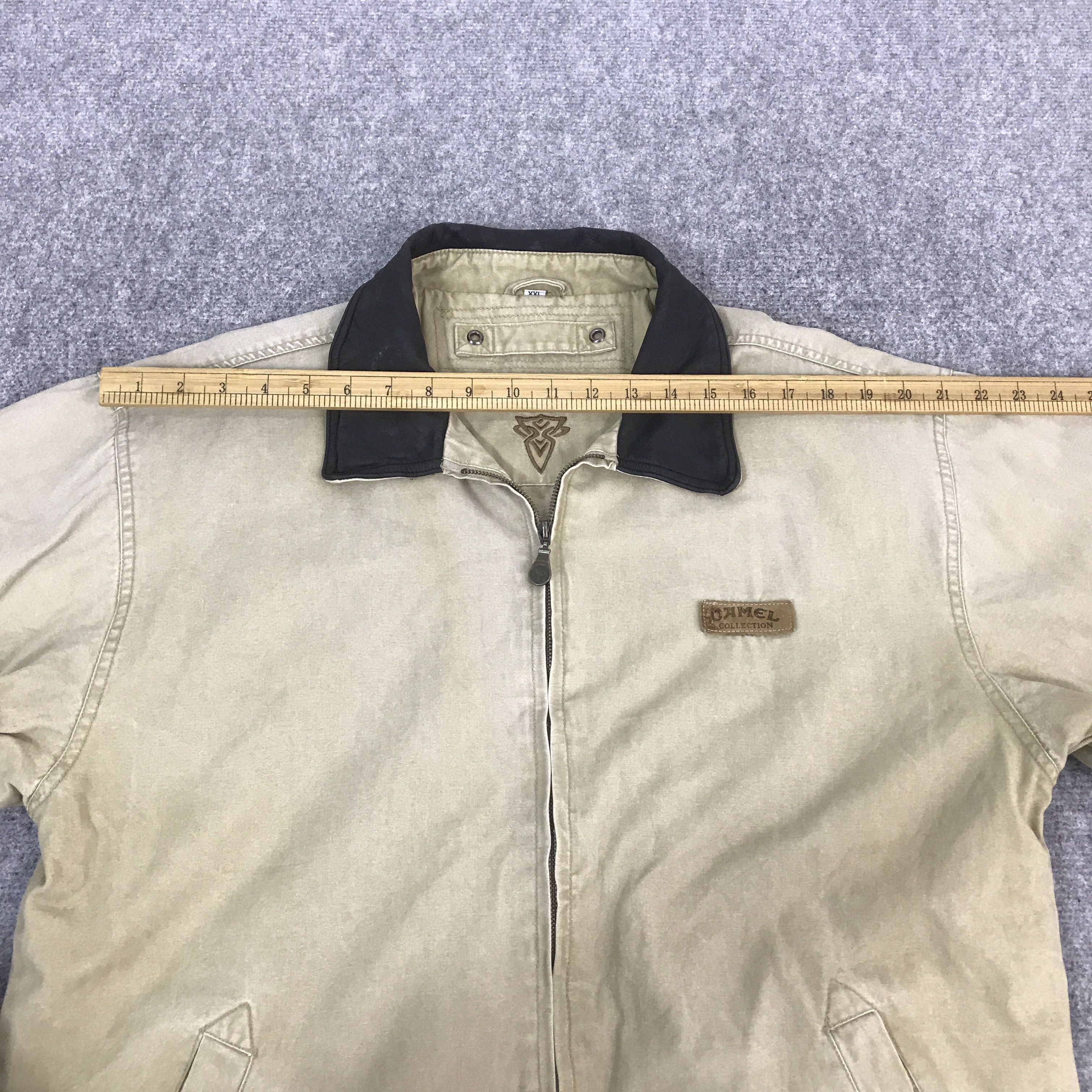 Camel Vinatge Camel Collection Leather Collar Jacket K67B6 Size US L / EU 52-54 / 3 - 5 Thumbnail