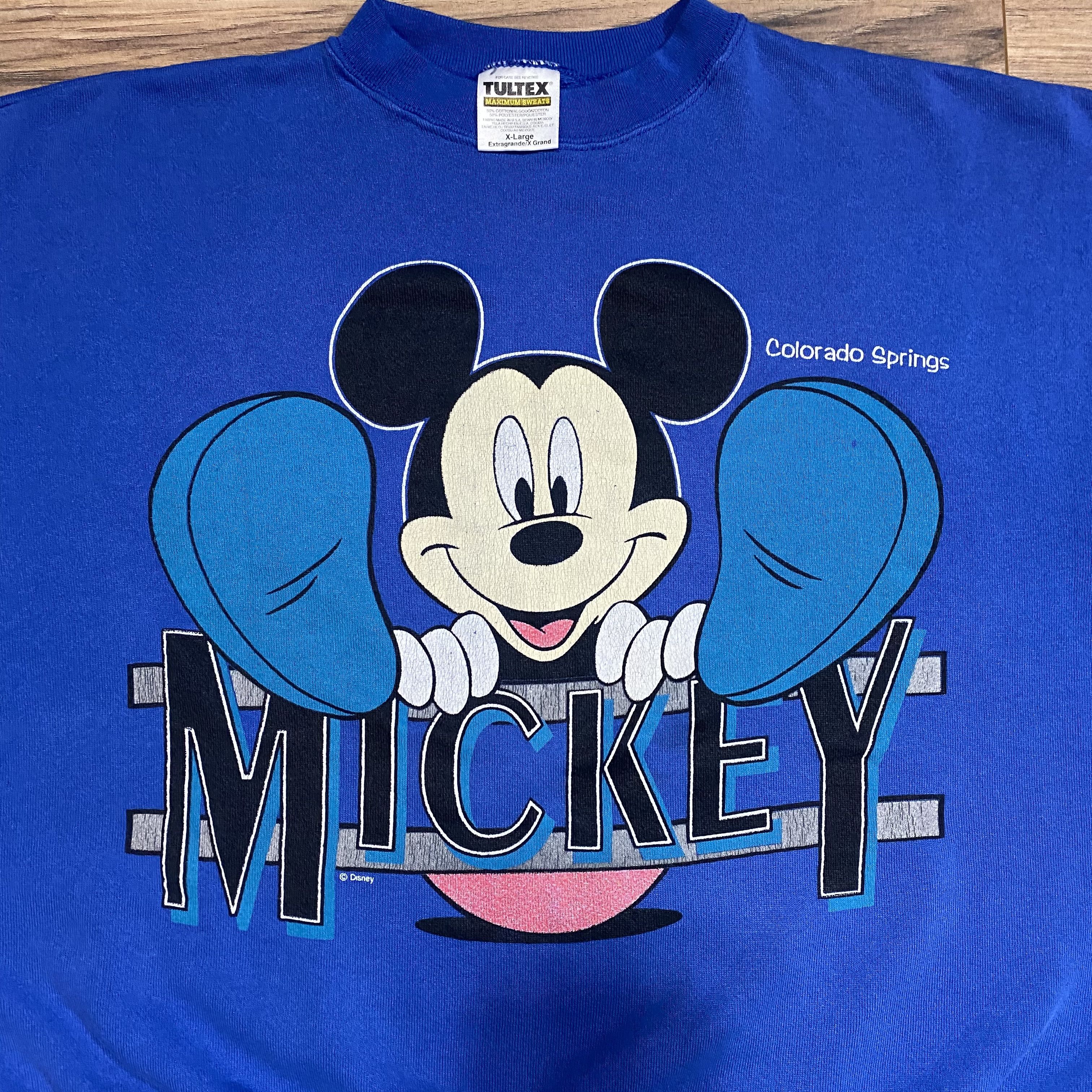 Tultex Colorado Vtg Mickey Mouse Crew Neck Sweatshirt made in USA Size XL / US 12-14 / IT 48-50 - 2 Thumbnail
