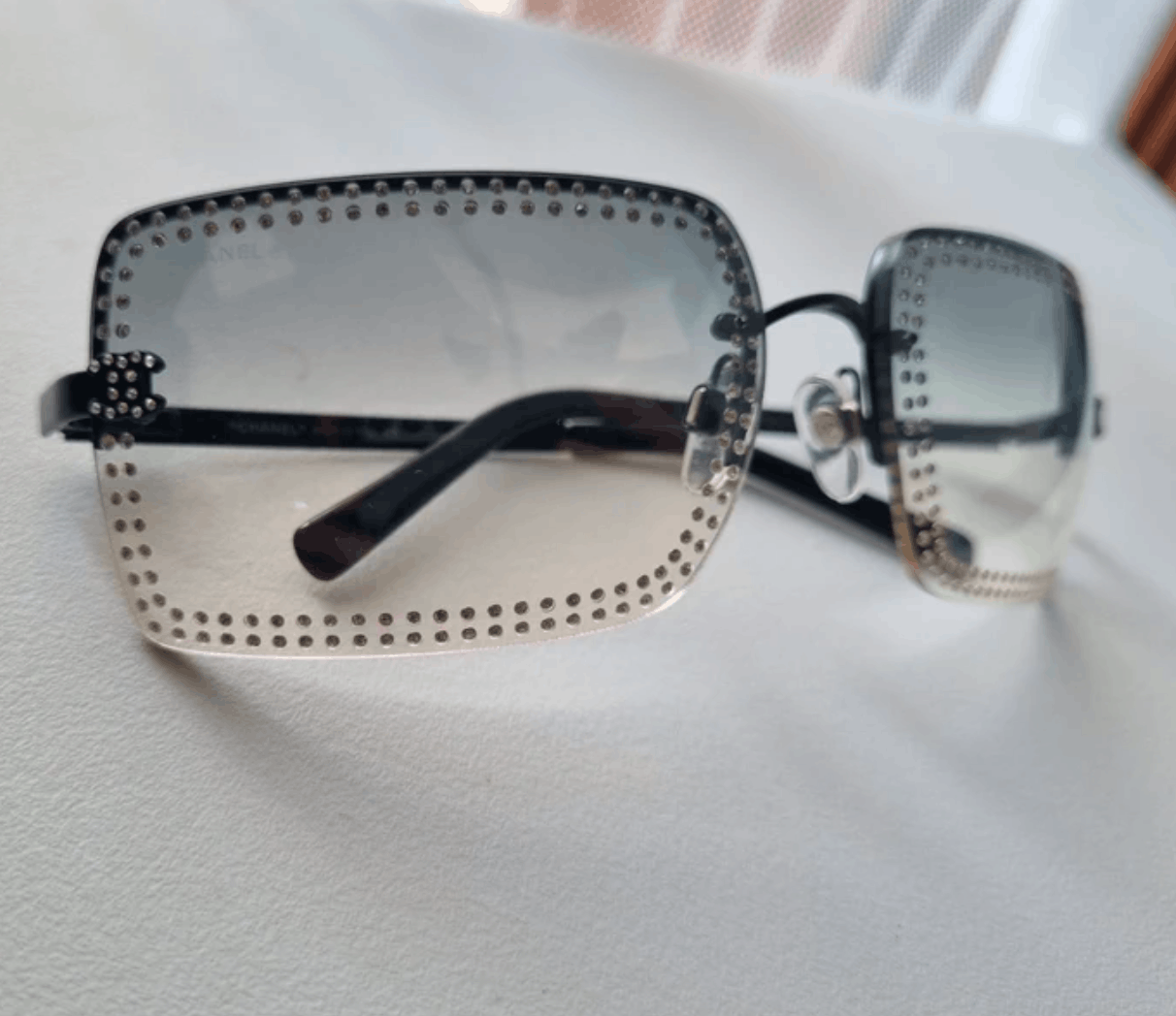Chanel CHANEL Sunglasses 4105 Rimless Rhinestone 4017 Size ONE SIZE - 7 Thumbnail
