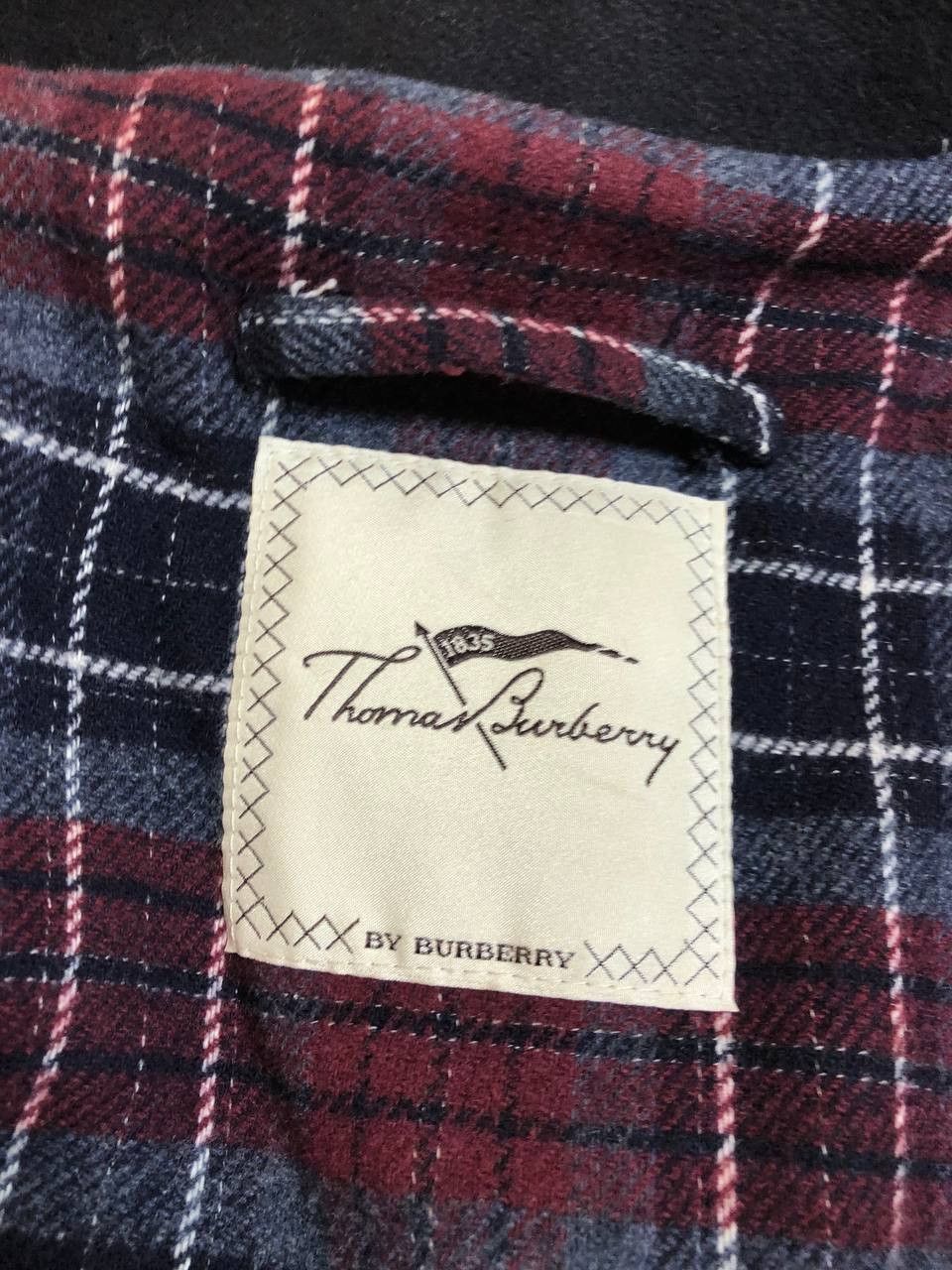Burberry Thomas Burberrys Coat Navy Wool Double Breasted Size US XL / EU 56 / 4 - 2 Thumbnail