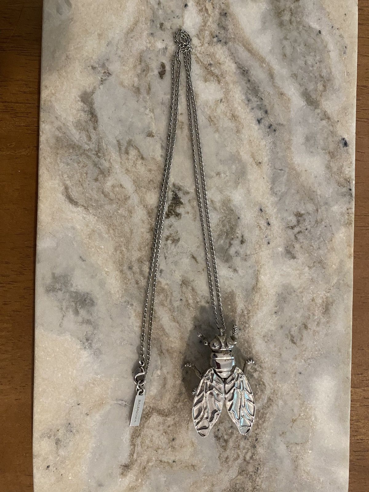 Balenciaga Balenciaga Bug Silver Tone Necklace Size ONE SIZE - 6 Thumbnail