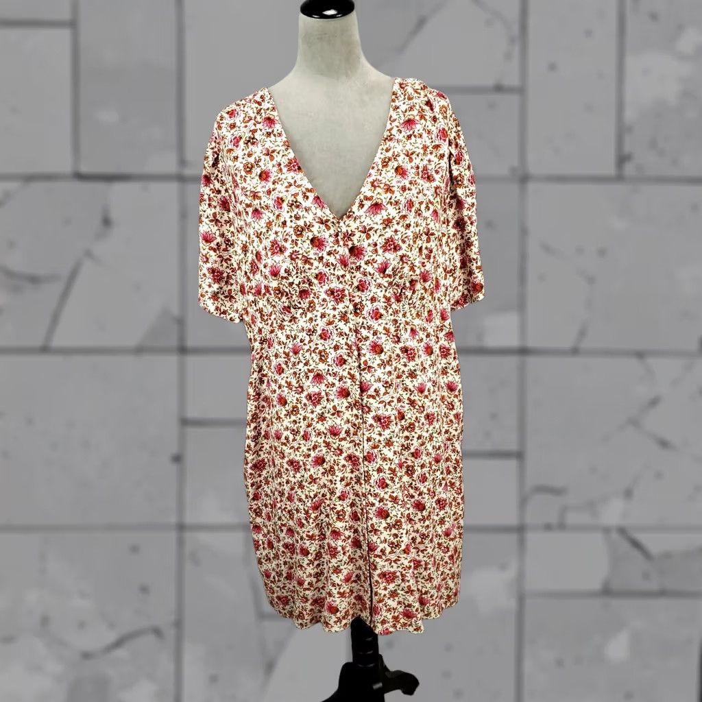 old navy pink linen dress Fit & Flare Linen-Blend Midi Dress