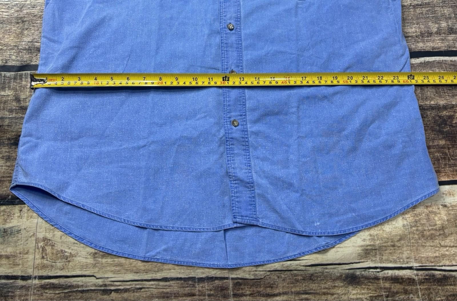 Saks Fifth Avenue 90s Saks Fifth Avenue Real Clothes Shirt Men XL Denim Poplin Size US XL / EU 56 / 4 - 10 Thumbnail