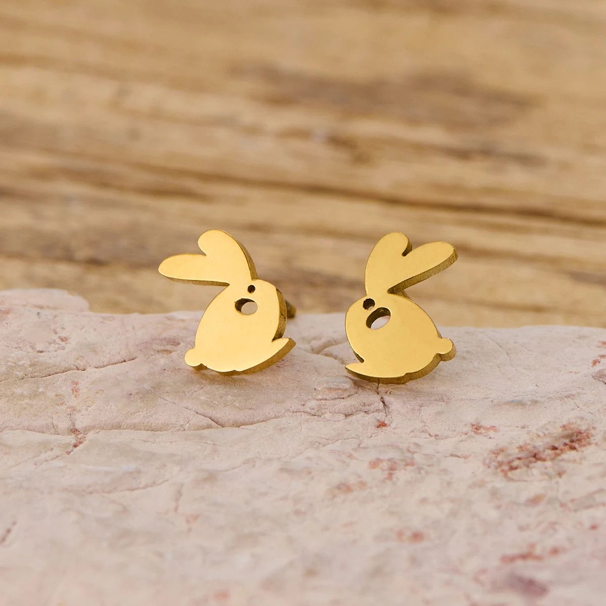 Jewelry Cute Rabbit Mini Stud Earrings Charm Earring Gift Size ONE SIZE - 1 Thumbnail