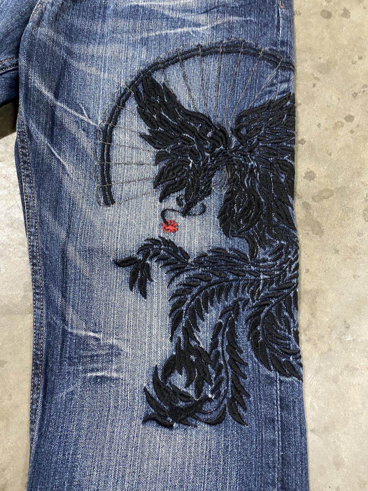 Hysteric Glamour × If Six Was Nine × Japanese Brand Japan Karakuri Embroidered Design Jeans @252 Size US 31 - 3 Thumbnail