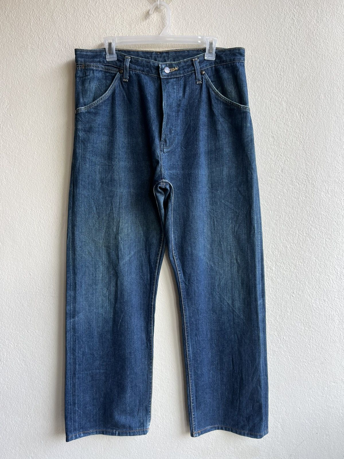 Wrangler Vintage 90s Wrangler Blue Bell Mud Denim Selvedge Jeans Size US 35 - 3 Thumbnail