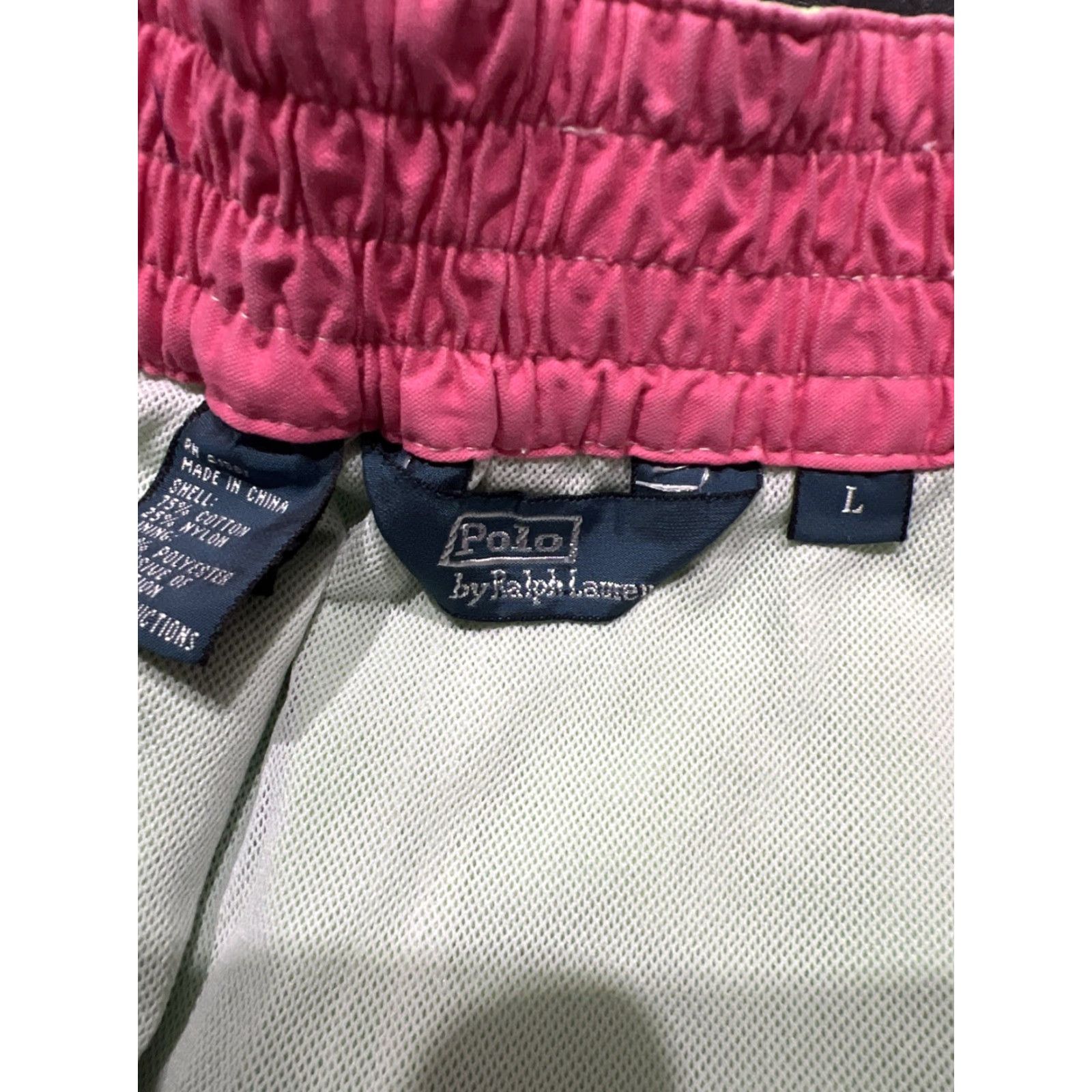 Polo Ralph Lauren VINTAGE Polo Ralph Lauren Swim Trunks Cross Mallets L Men Green Trunks Back Pocket Built-In Brief Elastic Waist Drawstring Lightweight Pockets Size US L / EU 52-54 / 3 - 3 Thumbnail
