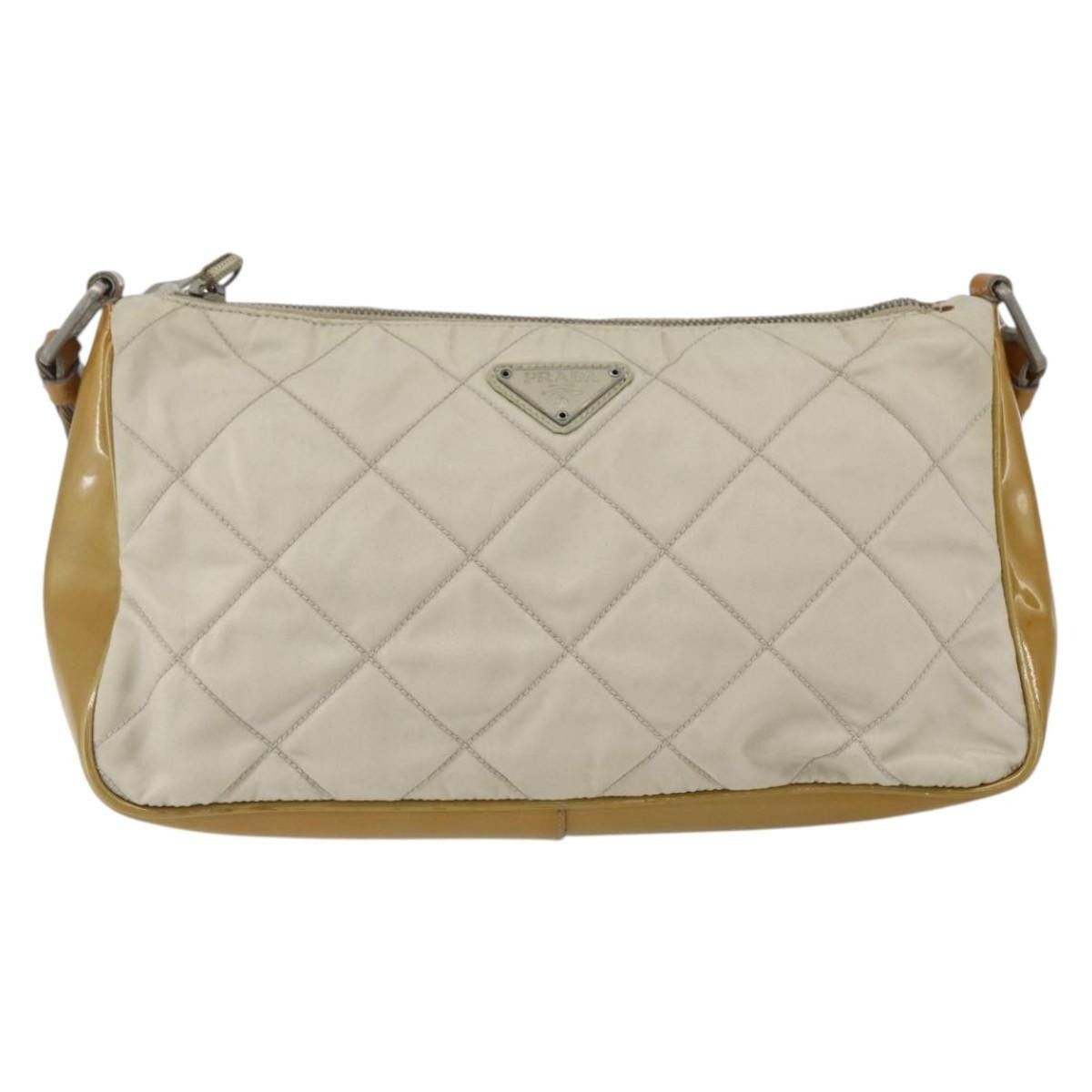 Prada PRADA Shoulder Bag Nylon Yellow Silver Auth 169507 - Jerrill Size ONE SIZE - 2 Thumbnail