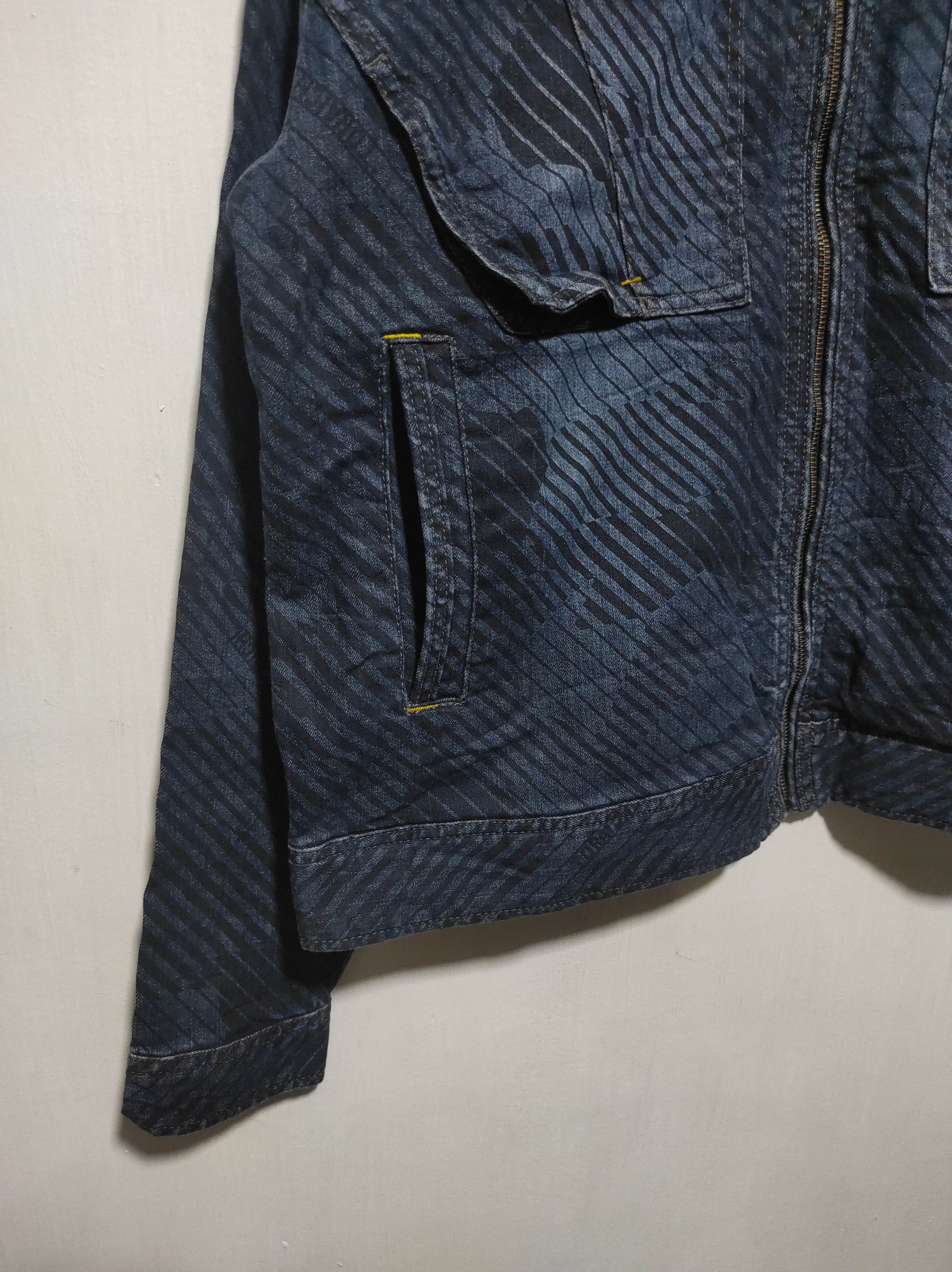 Japanese Brand Tora by Toraichi striped biker denim jacket Size US L / EU 52-54 / 3 - 5 Thumbnail