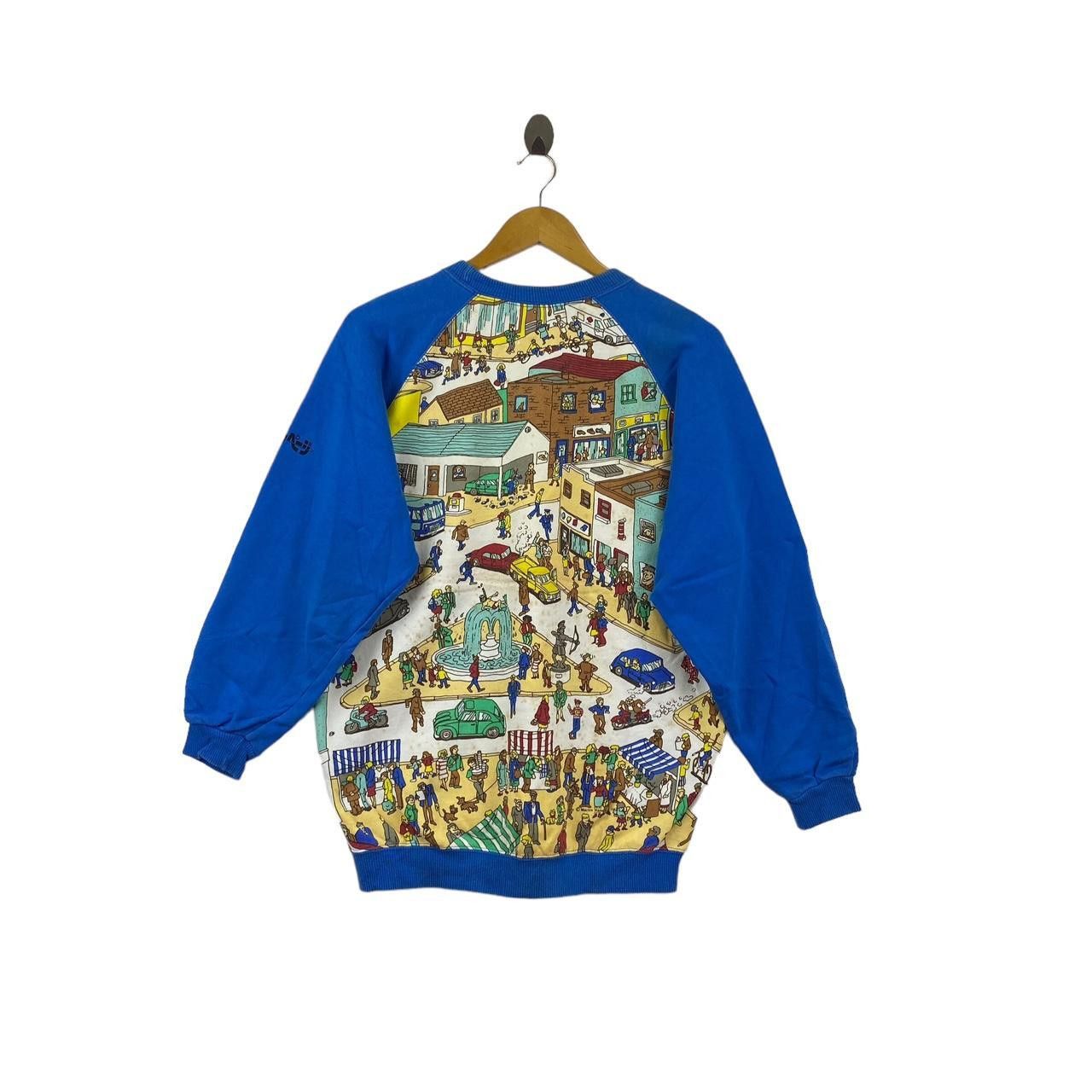 Vintage Vintage WHERE’S WALLY WALDO Puzzle Handford Sweatshirt Size L / US 10 / IT 46 - 2 Thumbnail