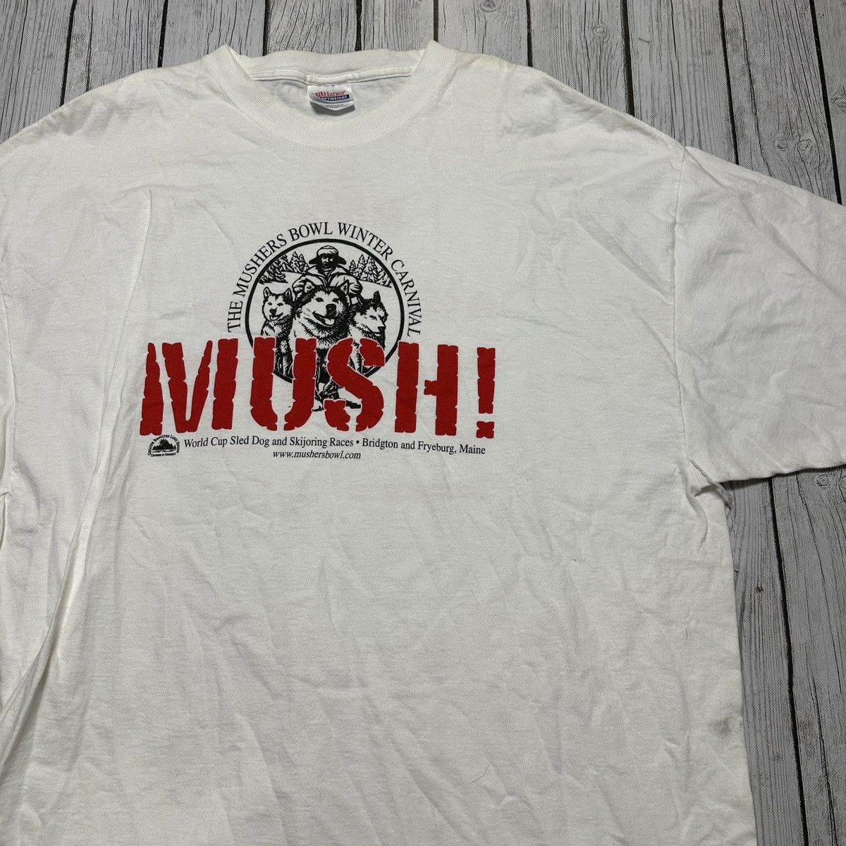 Hanes × Vintage Vintage Mushing tee Size US XXL / EU 58 / 5 - 3 Thumbnail
