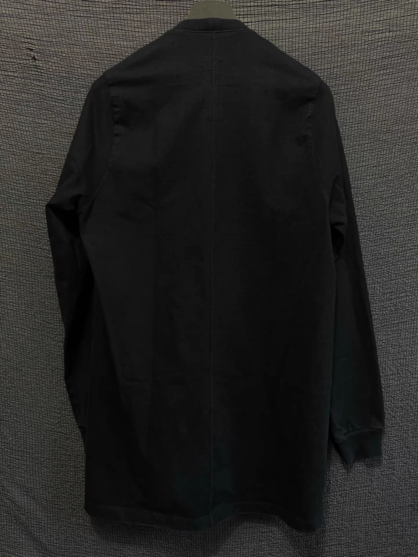 Rick Owens Rick Owens 14FW Pure Black Stiff Cotton T-Cut Long Sleeve Size US XS / EU 42 / 0 - 4 Thumbnail