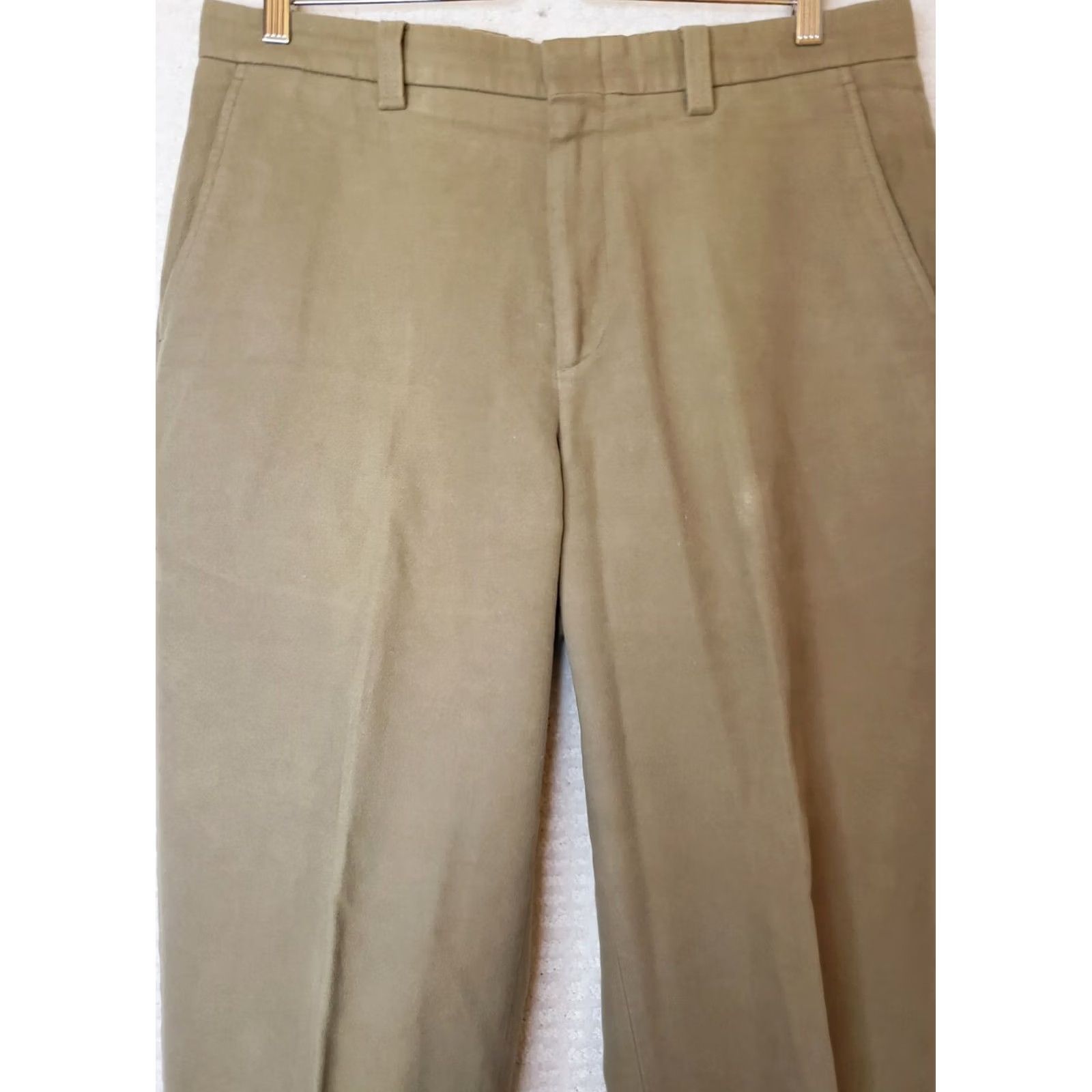 Orvis Orvis Chino Pants Men's 34Wx29L Tan Flat Front Slash Pocket Pima Cotton Casual Size US 34 / EU 50 - 2 Thumbnail