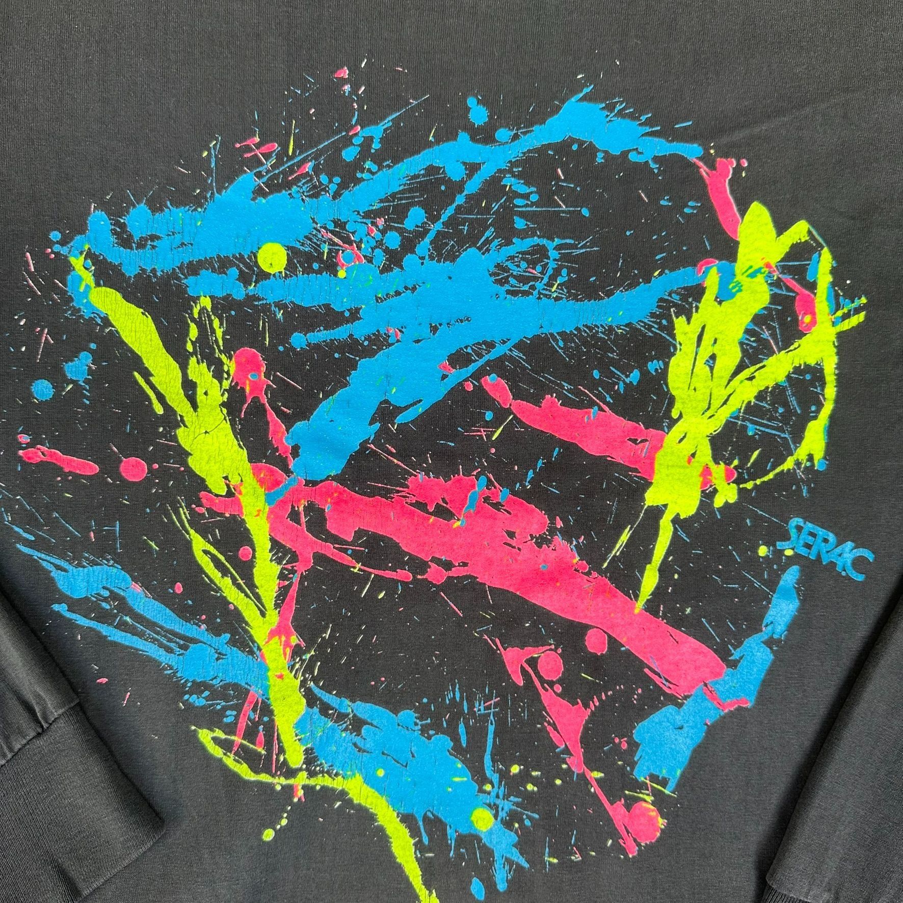Vintage Vintage 90s Serac Neon Splatter Cycling T-Shirt Long Sleeve Size US M / EU 48-50 / 2 - 2 Thumbnail